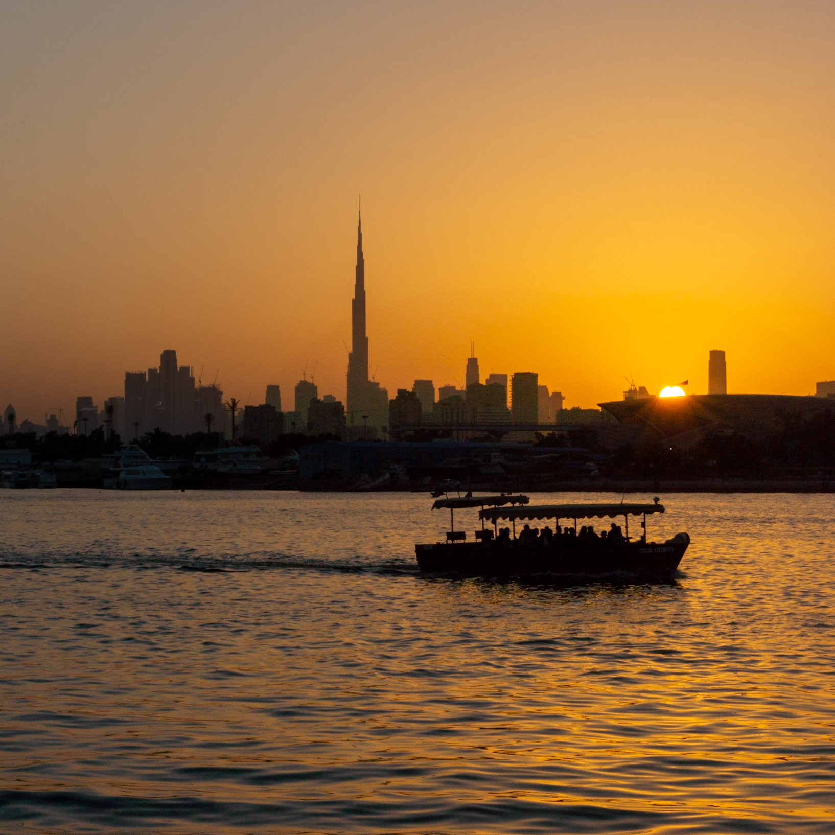 Sunset Skyline from Festival City, Dubai (RW084)