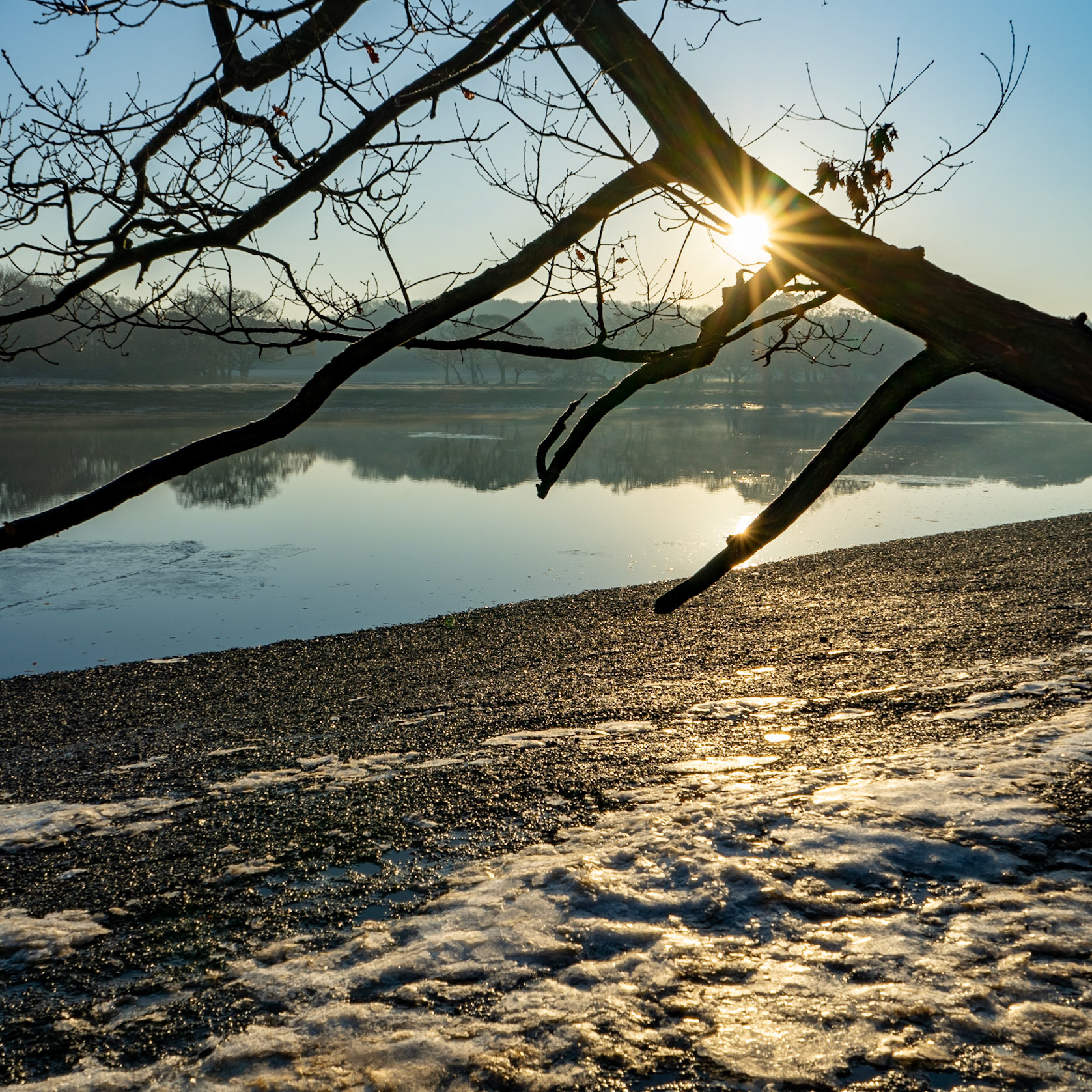 Sunrise over the River Hamble at Manor Farm, Hampshire, UK (HA052)