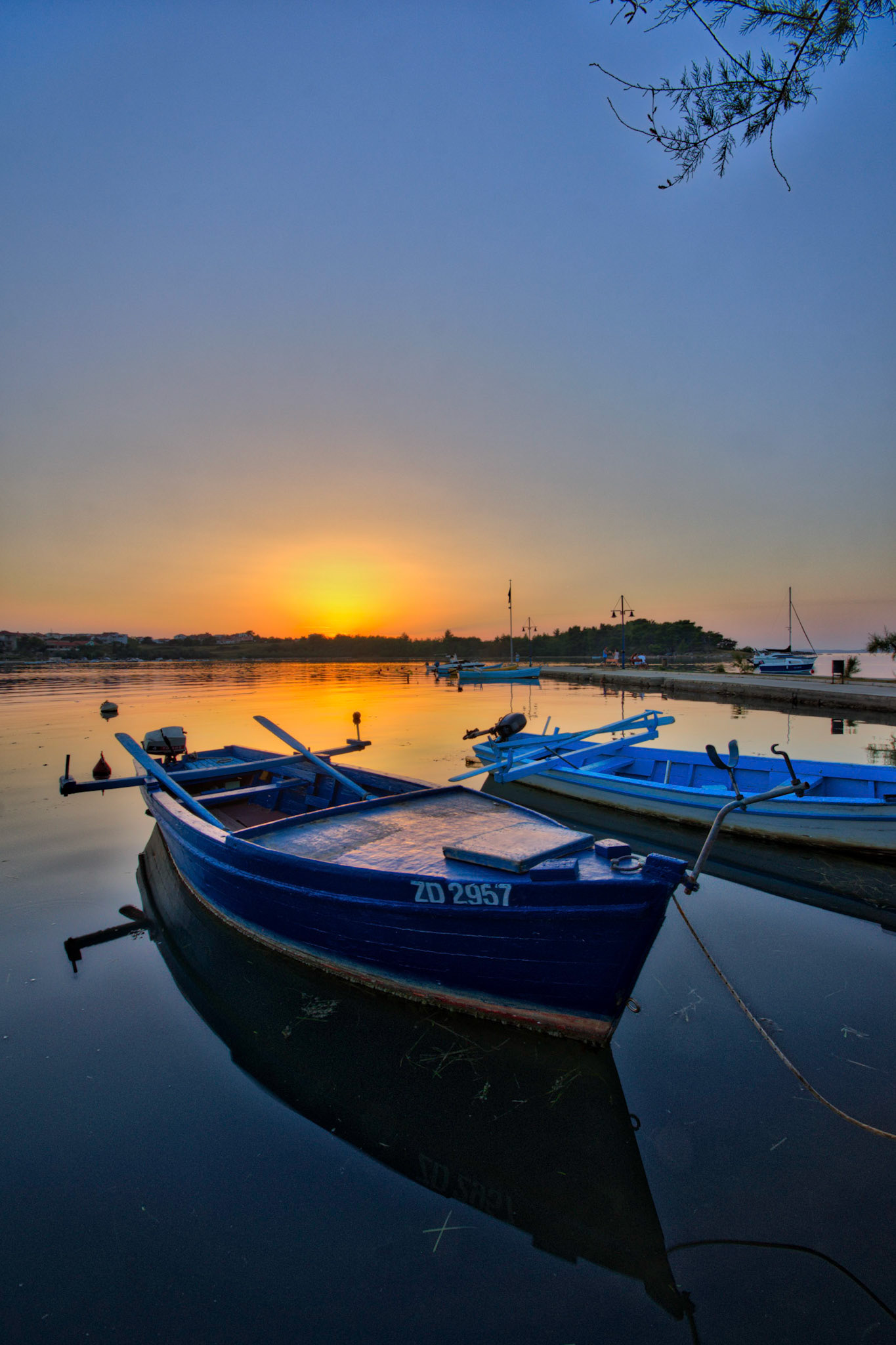 Moored Boats in the Harbour at Nin, Croatia (EU026)