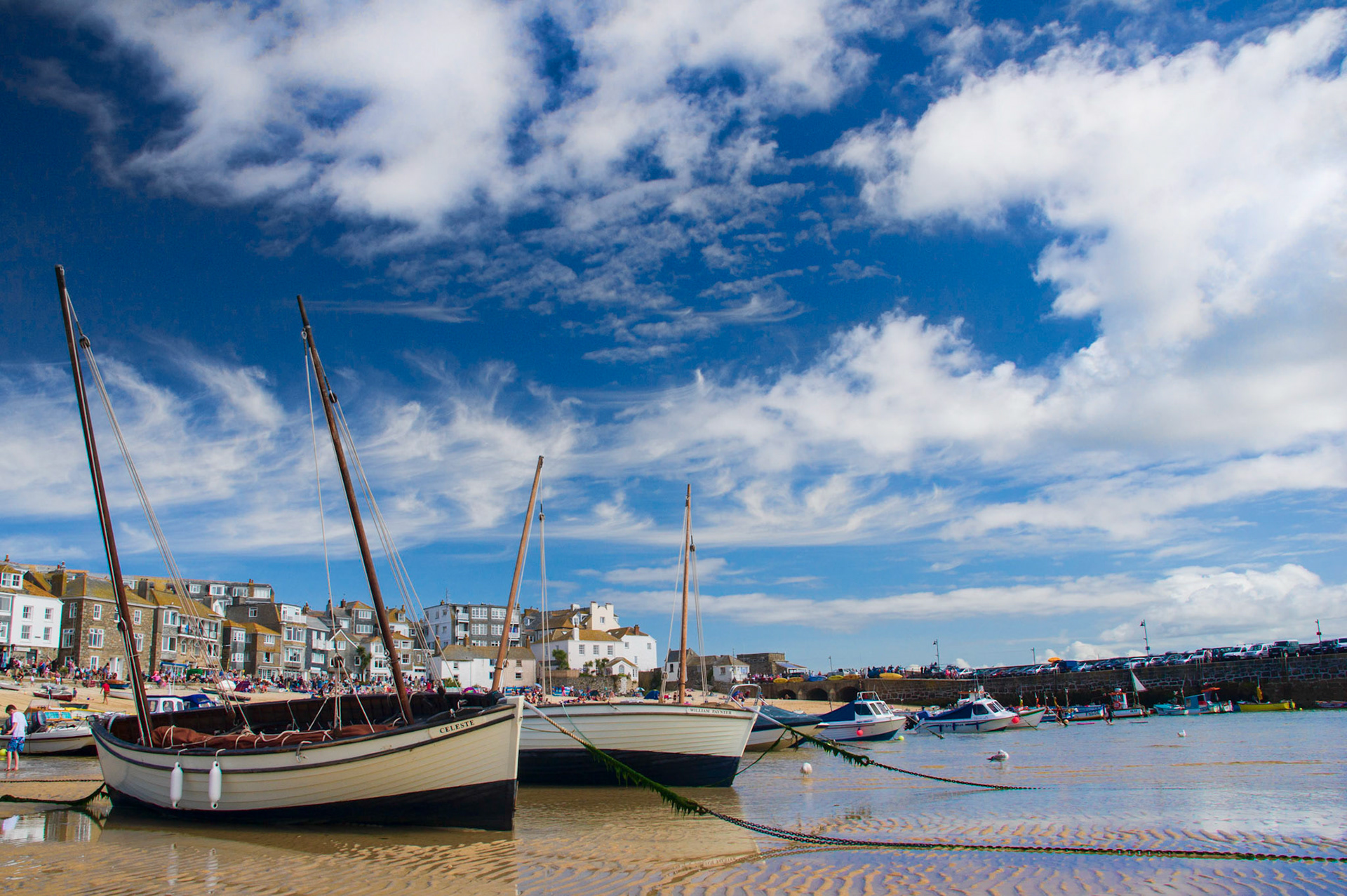 Boats on the Beach at St Ives, Cornwall, UK (UK004)
