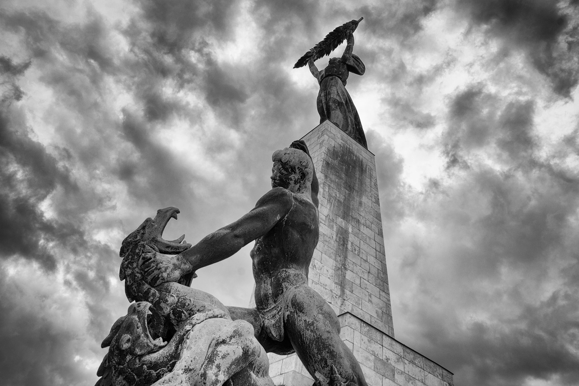 Statue in Budapest, Hungary (EU017)