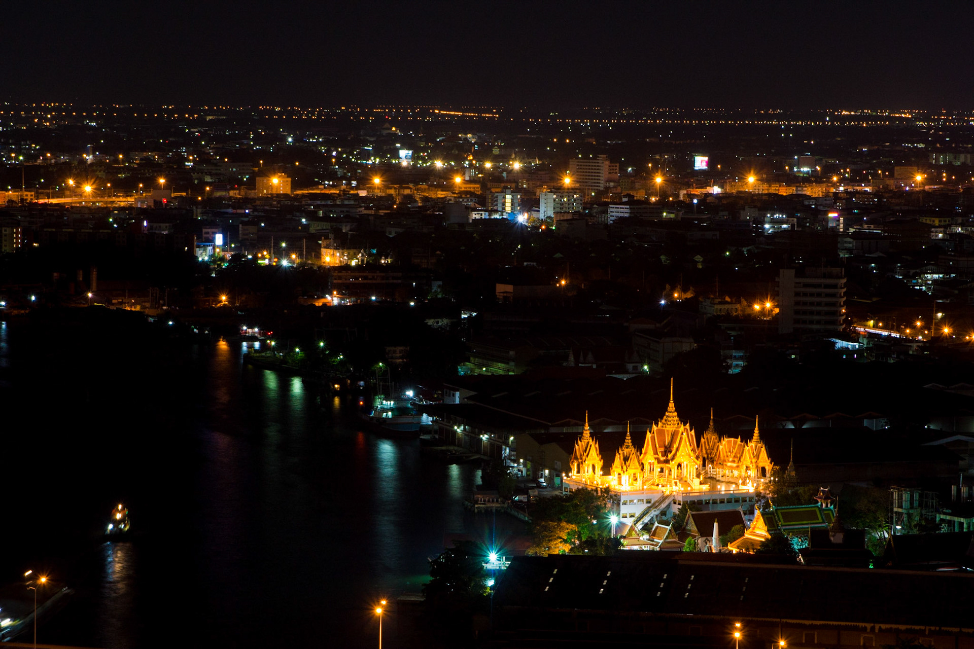 A Temple by Night in Bangkok, Thailand (RW059)