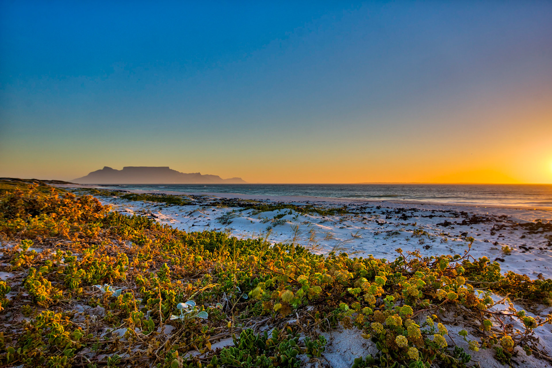 View of Table Mountain from near Melkbosstrand, Cape Town, South Africa (SA064)