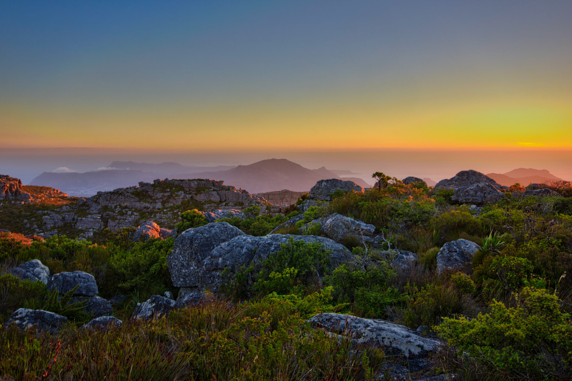Looking Out from Table Mountain, Cape Town, South Africa (SA054)