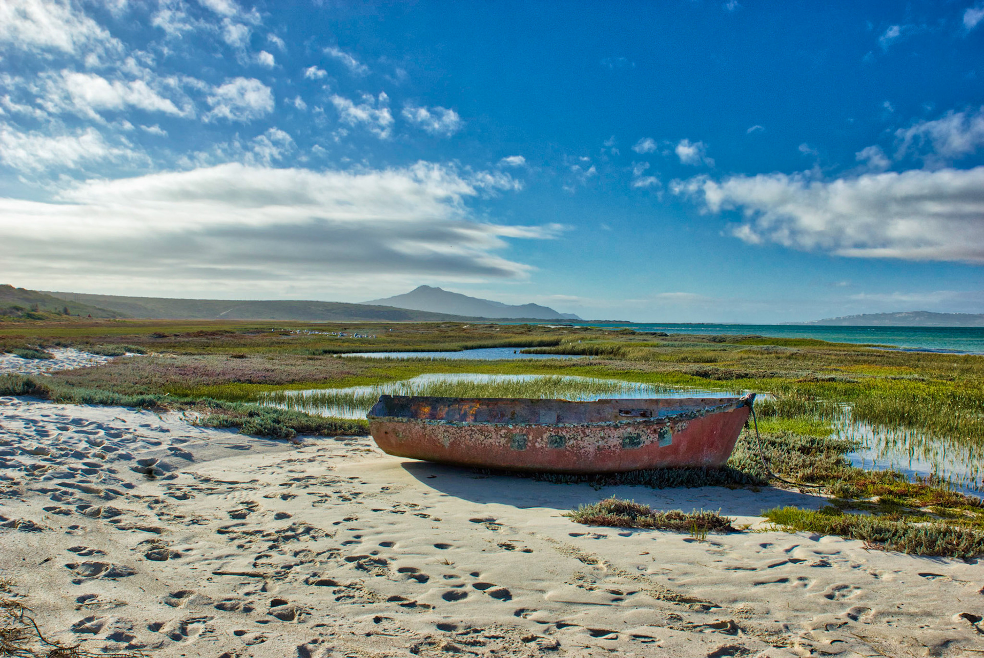 An Old Fishing Boat at Churchhaven, West Coast National Park, South Africa (SA072)