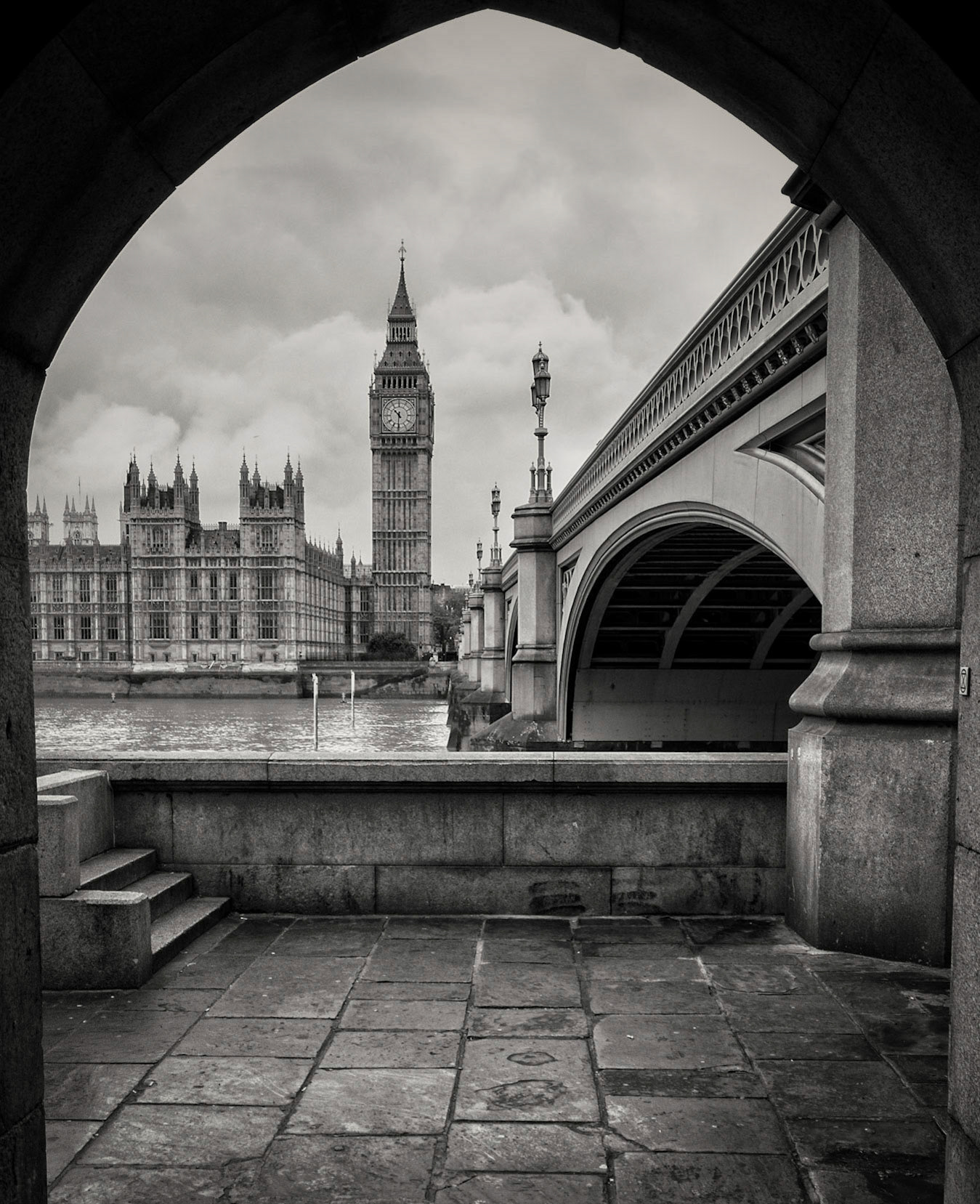 Houses of Parliament from Under Westminster Bridge, London (UK009)