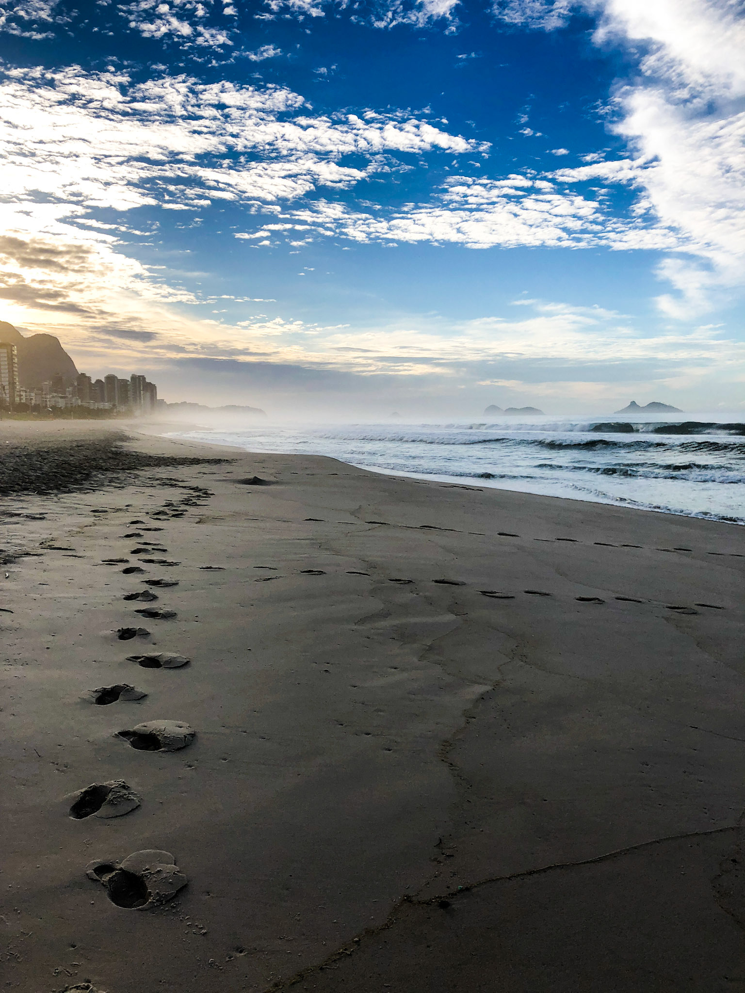Footprints on the Beach at Barra da Tijuca, Rio de Janeiro, Brazil (RW063)