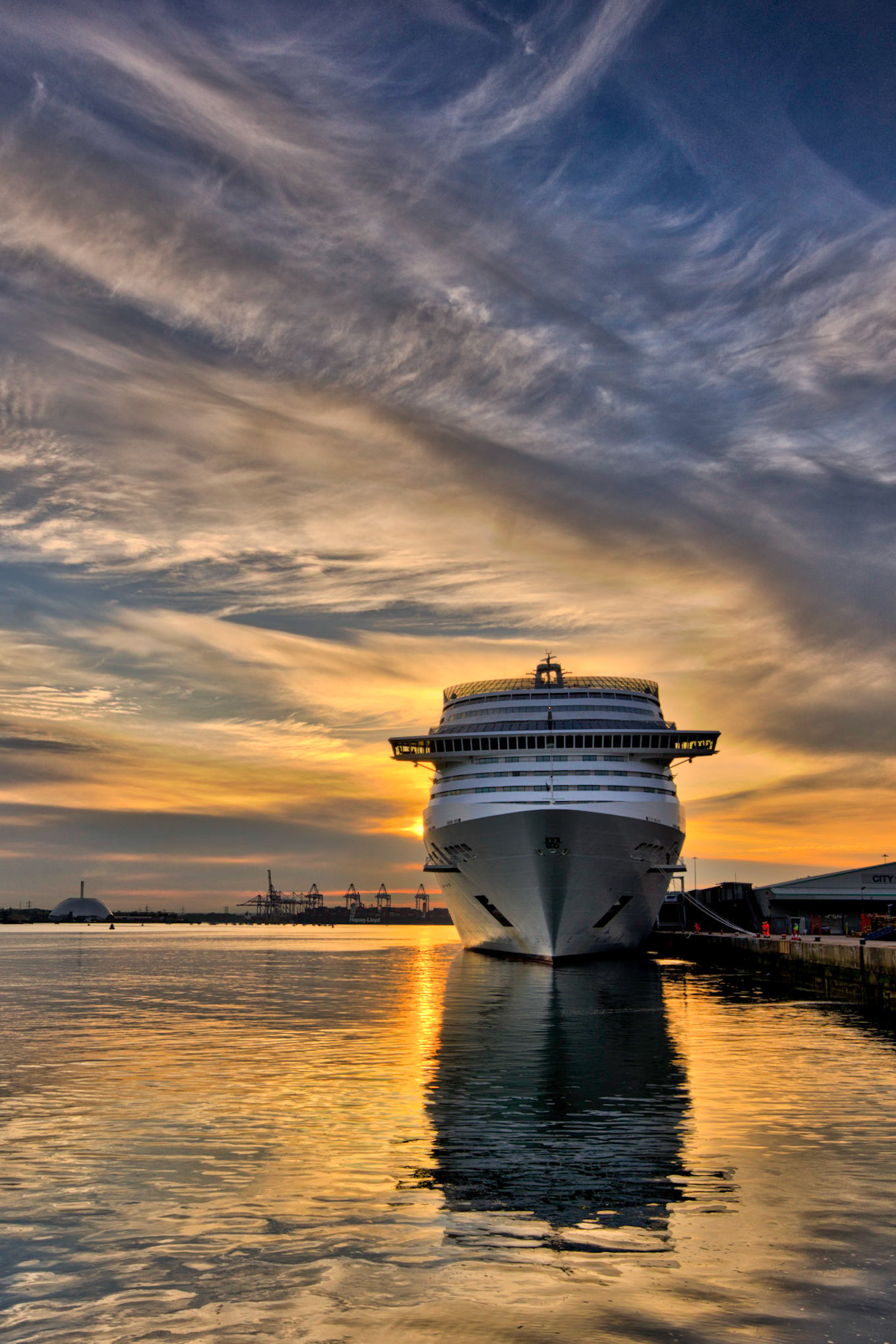 Docked Cruise Ship at Mayflower Dock, Southampton, UK (HA015)
