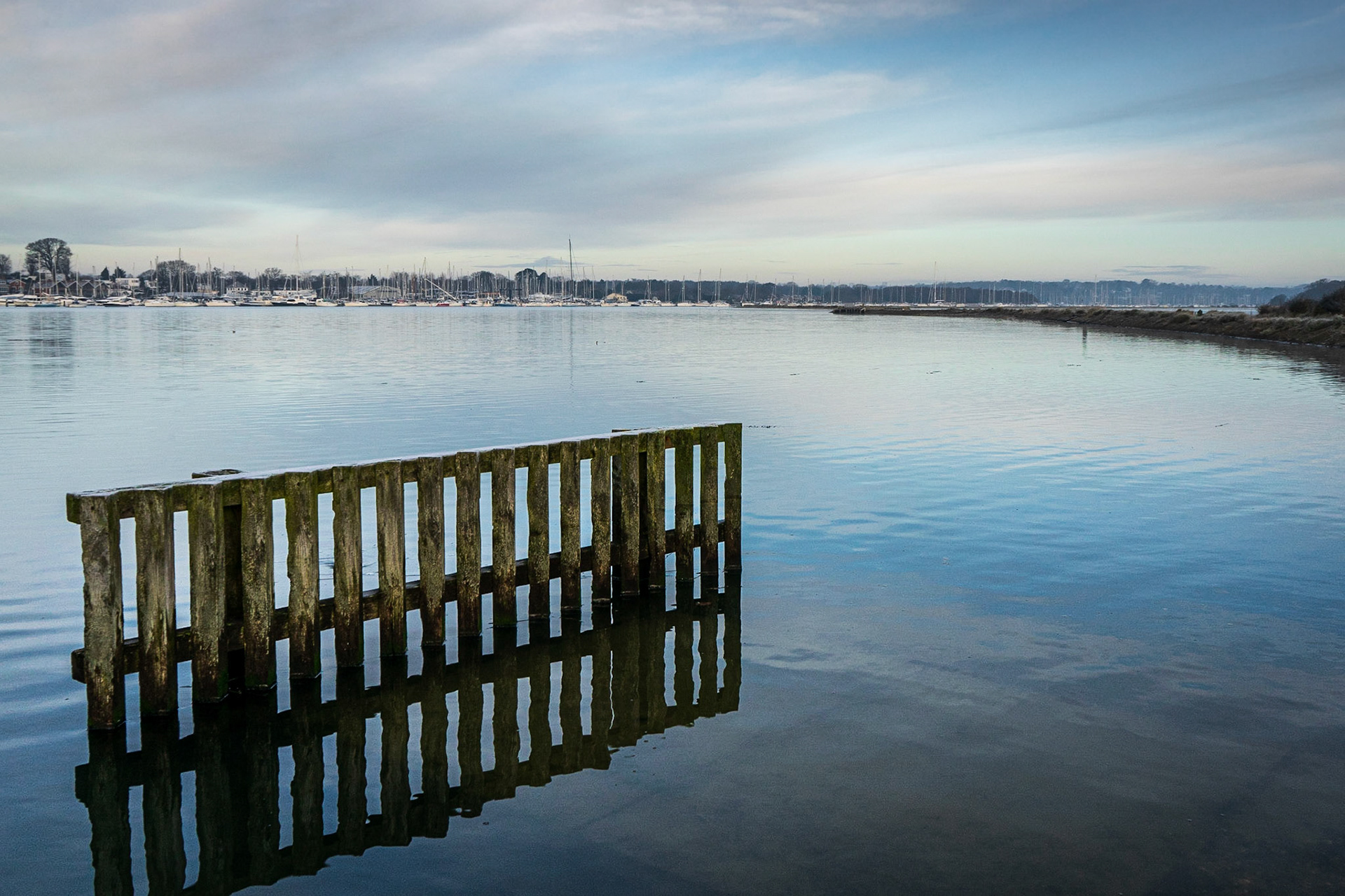 The River Hamble near Warsash, Hampshire, UK (HA063)