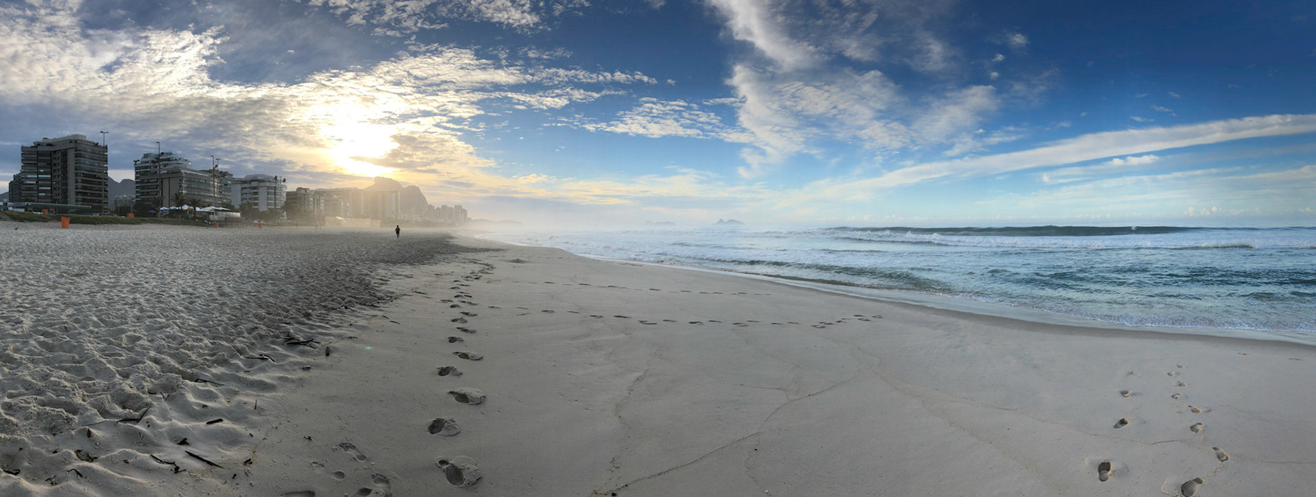 Morning Walk on the Beach at Barra da Tijuca, Rio de Janeiro, Brazil (RW064)