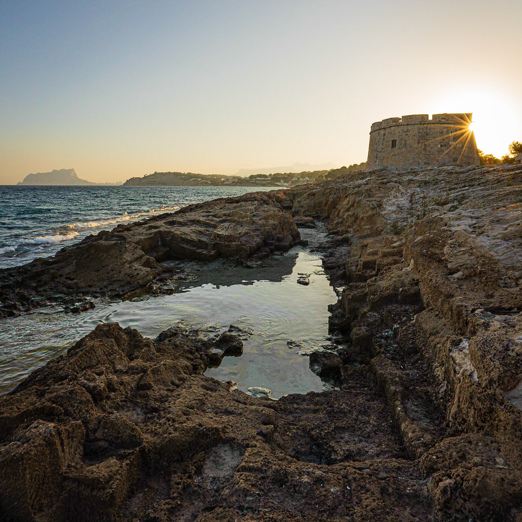 Sunset over the Castillo de Moraira, Moraira, Spain (EU063)