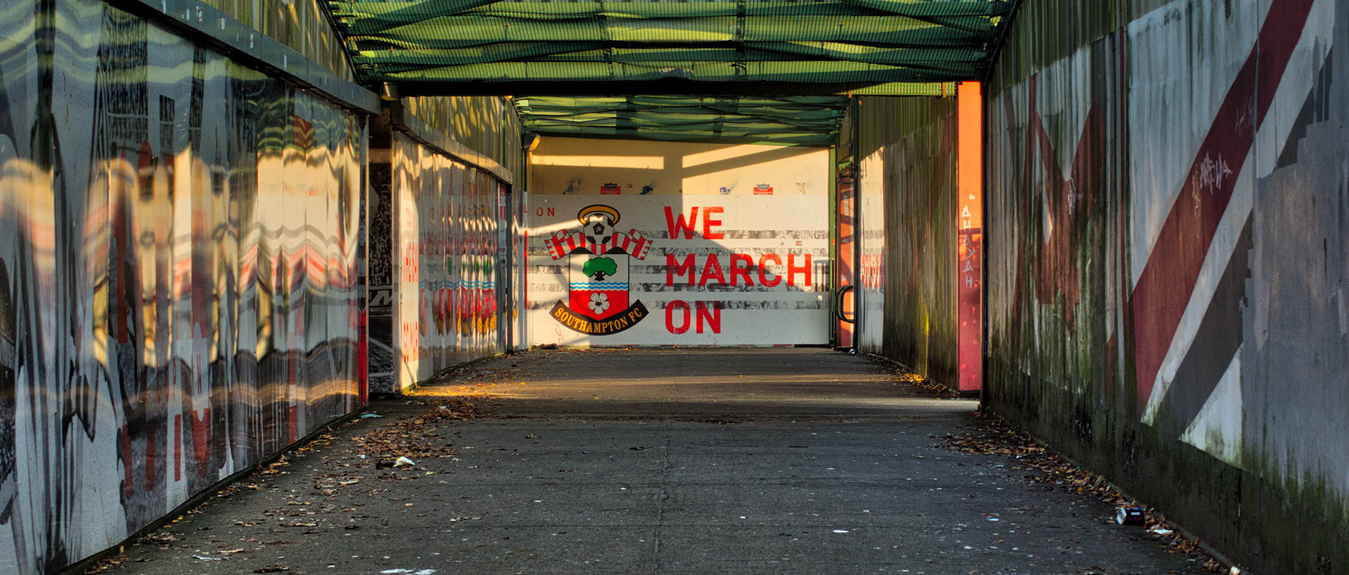 Footbridge to St Mary's Stadium, Southampton, Hampshire, UK (HA034)