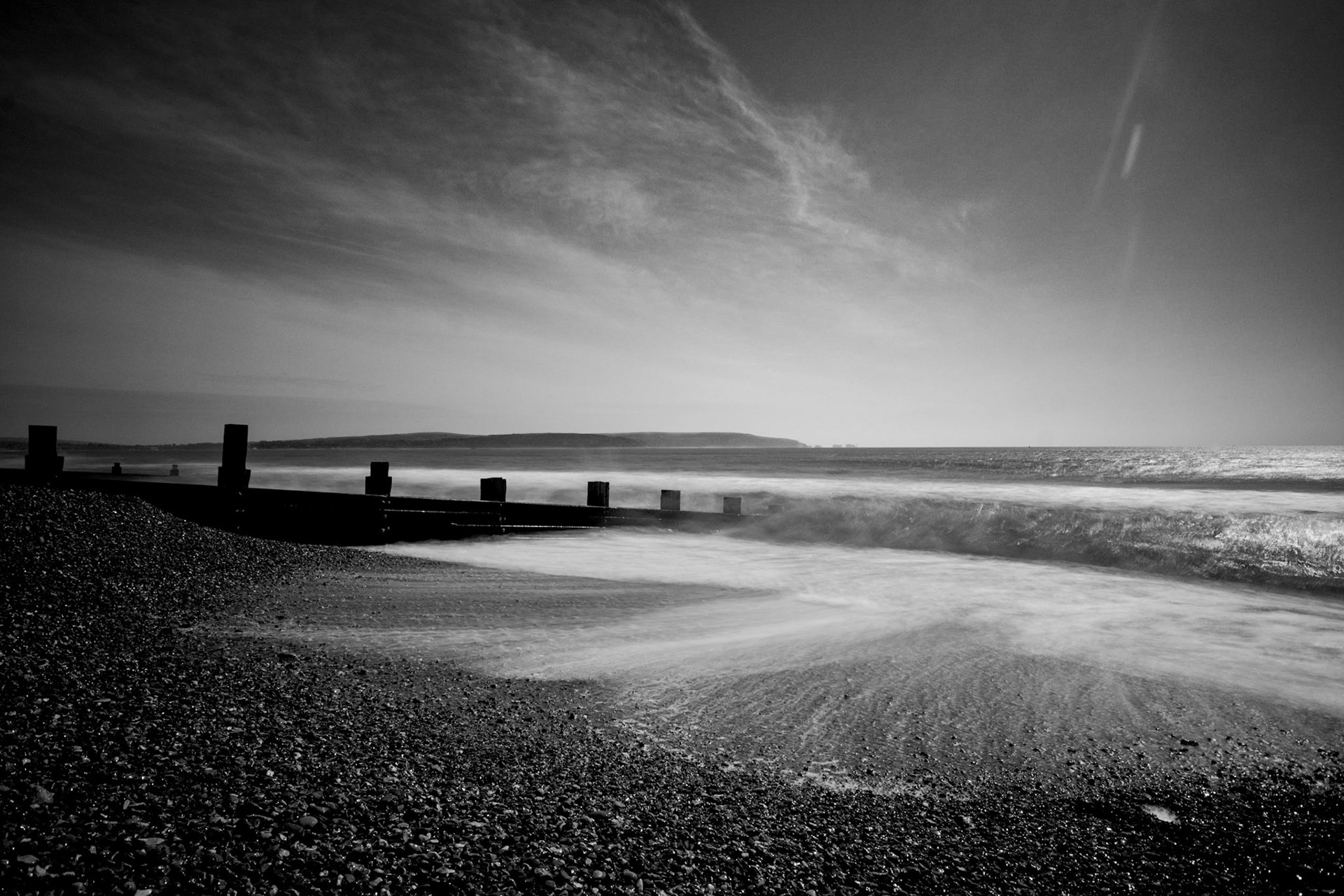 Groynes at Milford on Sea, Hampshire, UK (HA011)