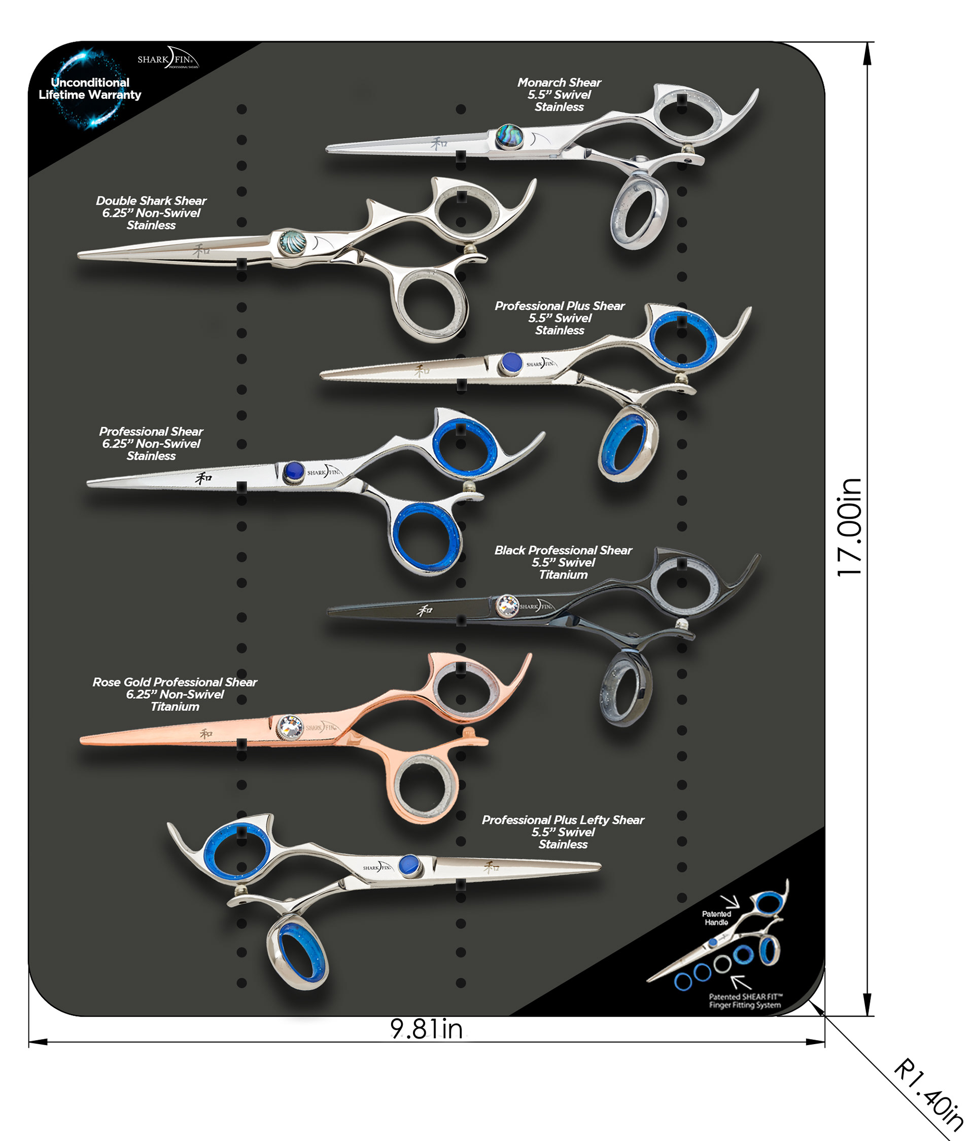 Professional Plus Texturizers, Shark Fin Shears