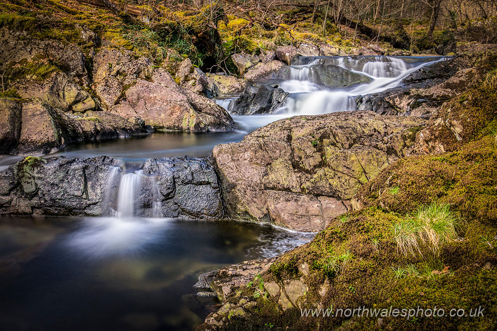 Afon Gamlan below Rhaeadr Ddu Falls