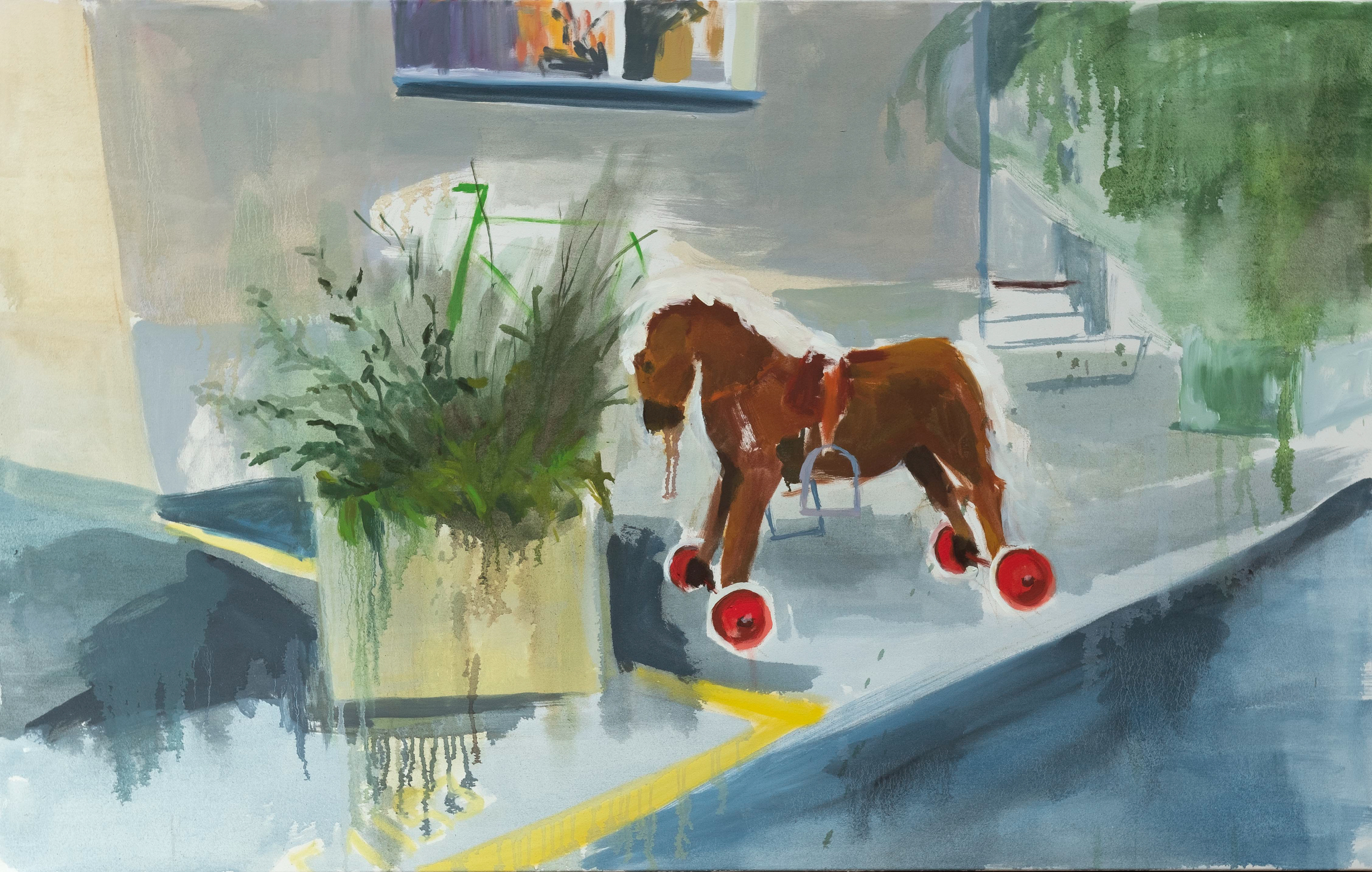 Pferd, 2019, Öl auf Leinwand, 100 x 160 cm