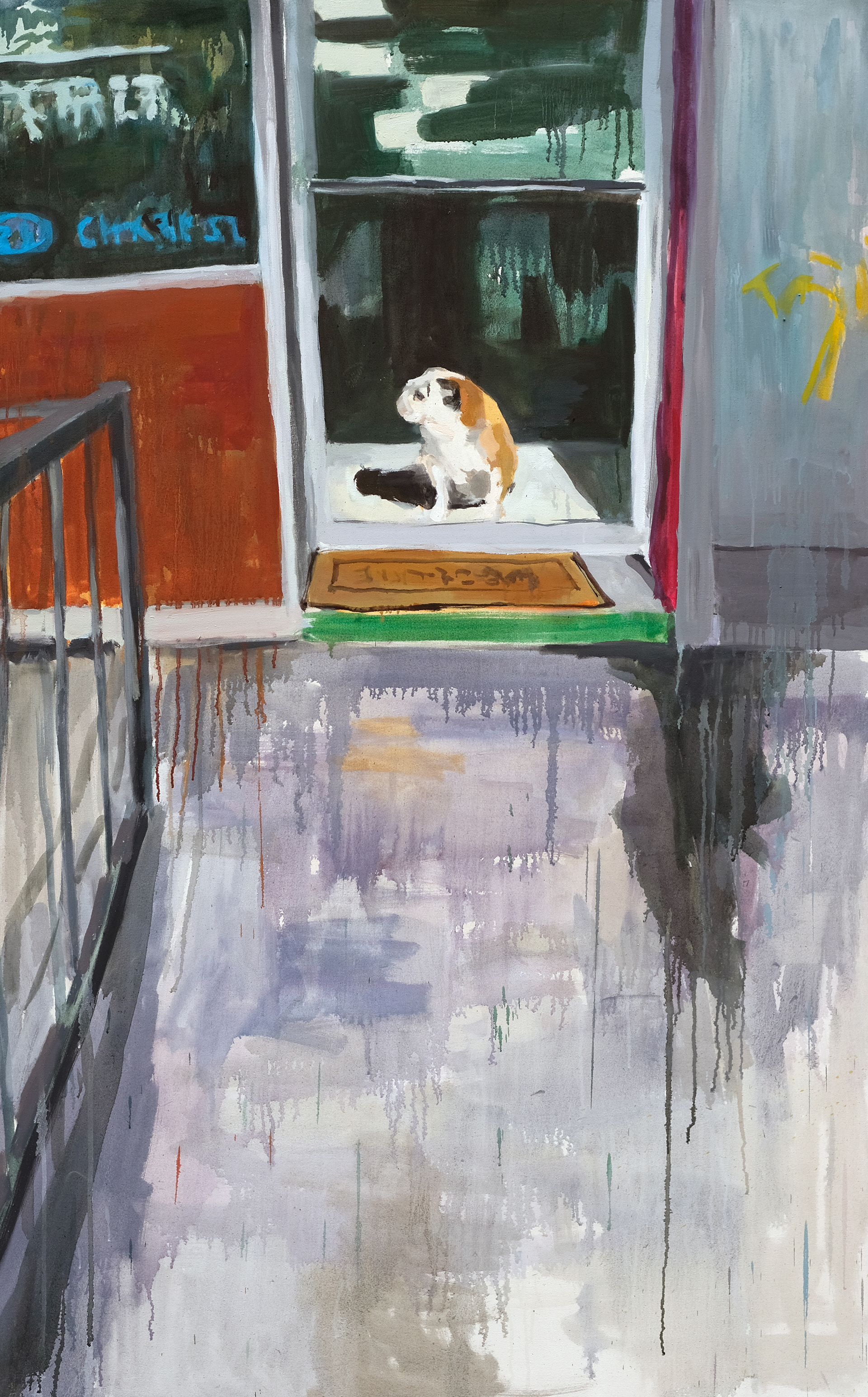 Bulldogge, 2019, Öl auf Leinwand, 160 x 100 cm
