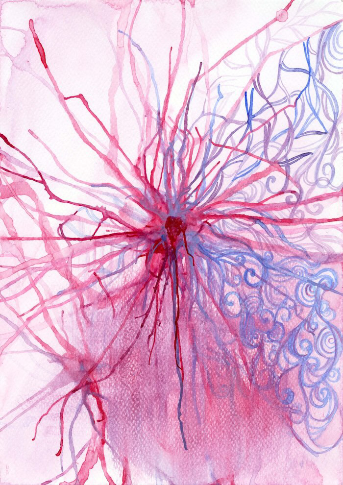 The Beautiful Weight of Being, 2025, Watercolour on Paper, 21 x 29.7 cm