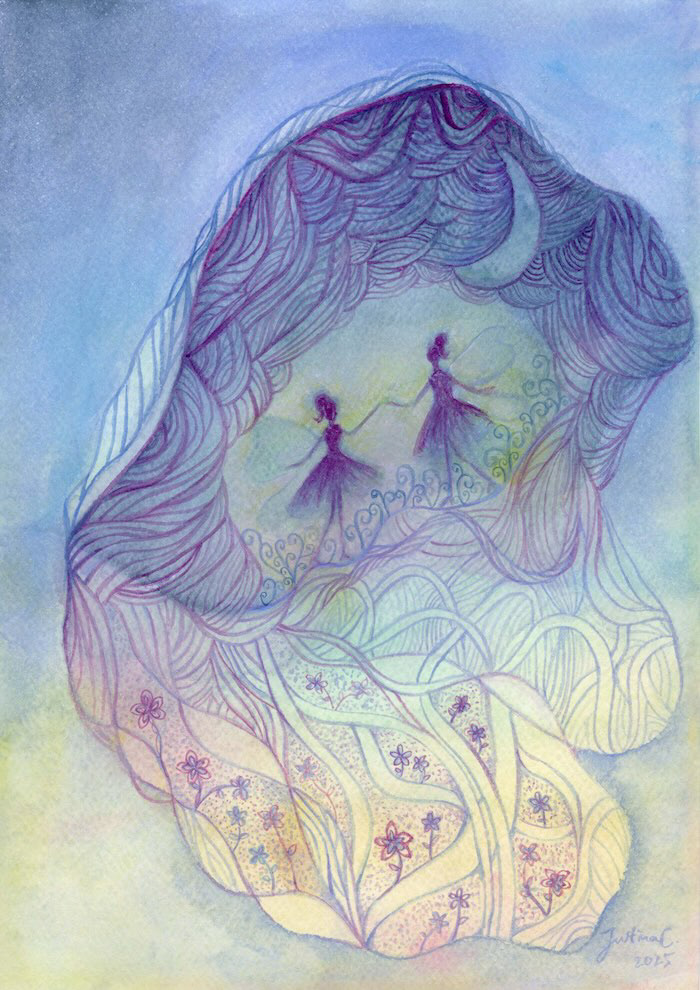 Spell of the Unseen, 2025, Watercolour on Paper, 21 x 29.7 cm