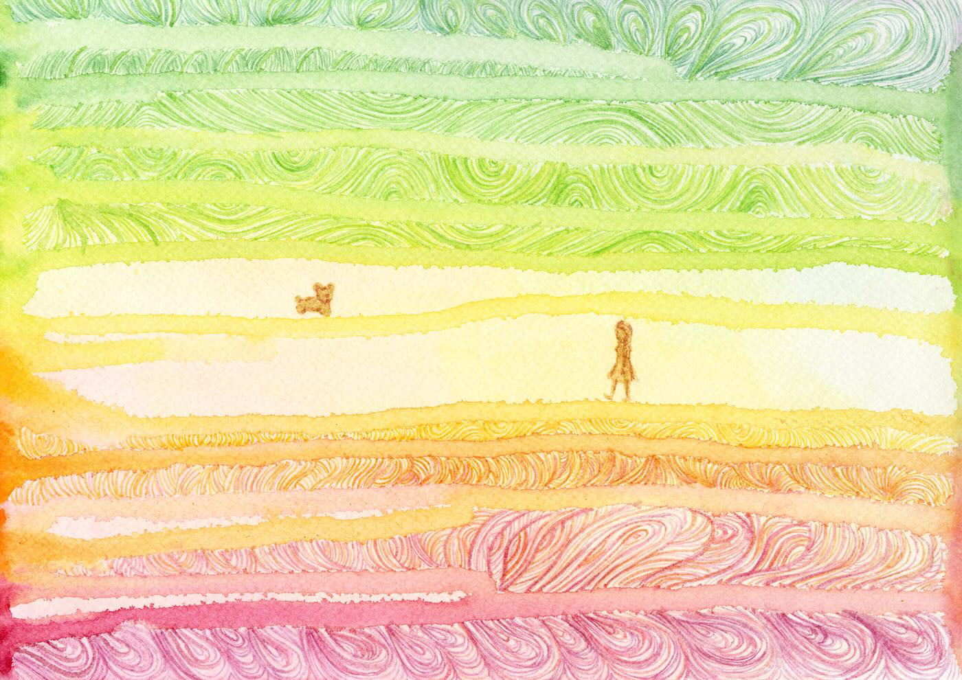 Meet me Beyond the Visible, 2025, Watercolour on Paper, 29.7 x 21 cm