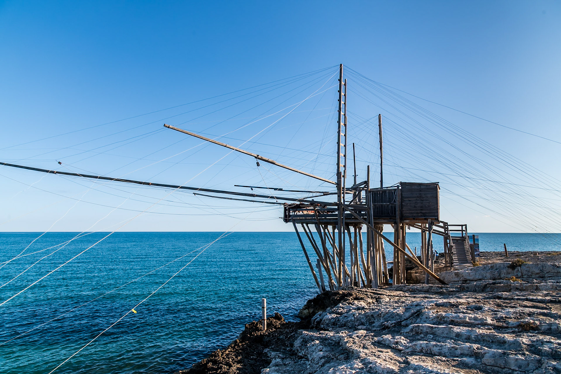 Traditional Trabucco fishing platform