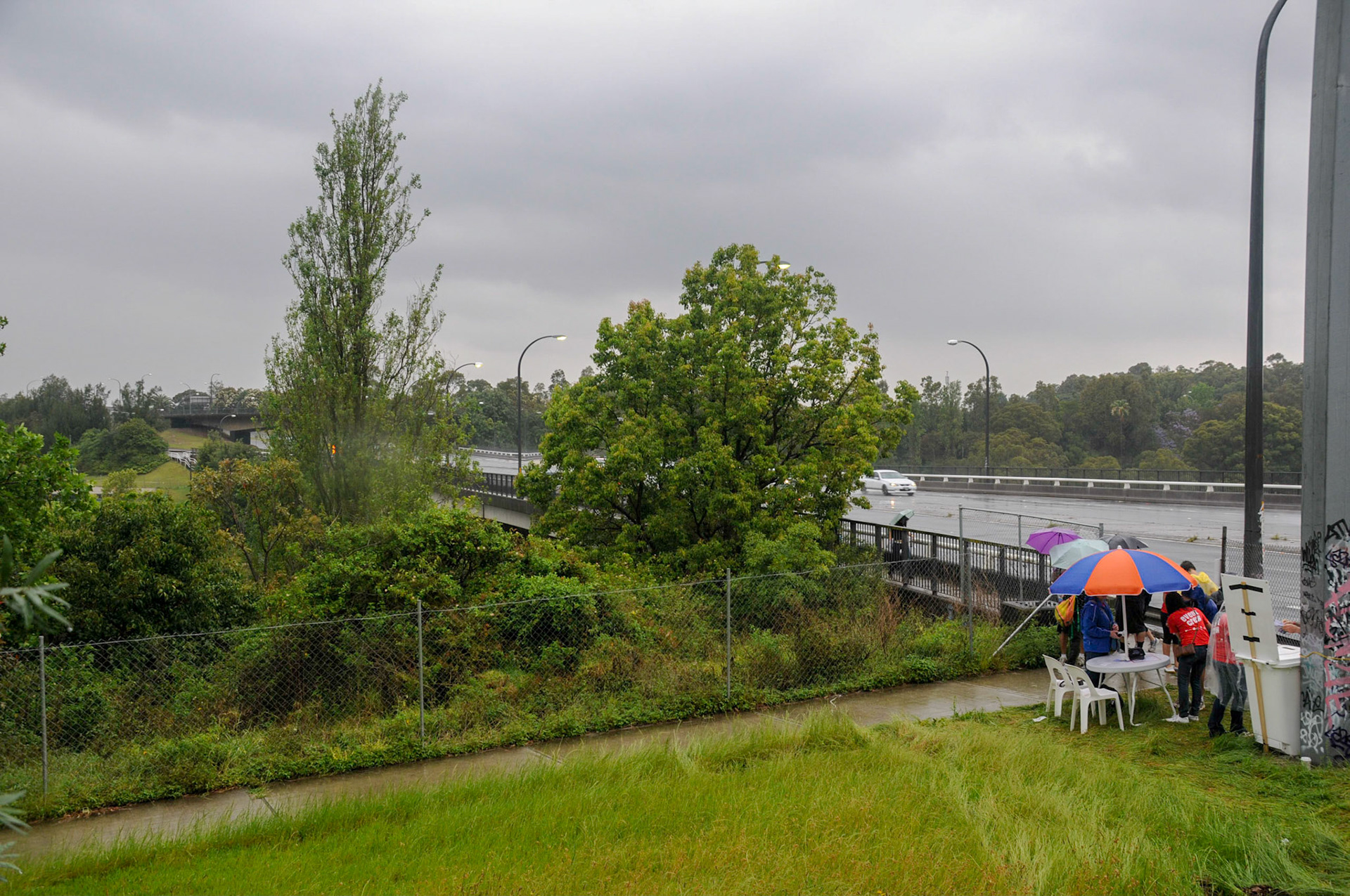 6 - Tarban Creek Bridge. So wet by now, no effort going into the artistic composition of the photos