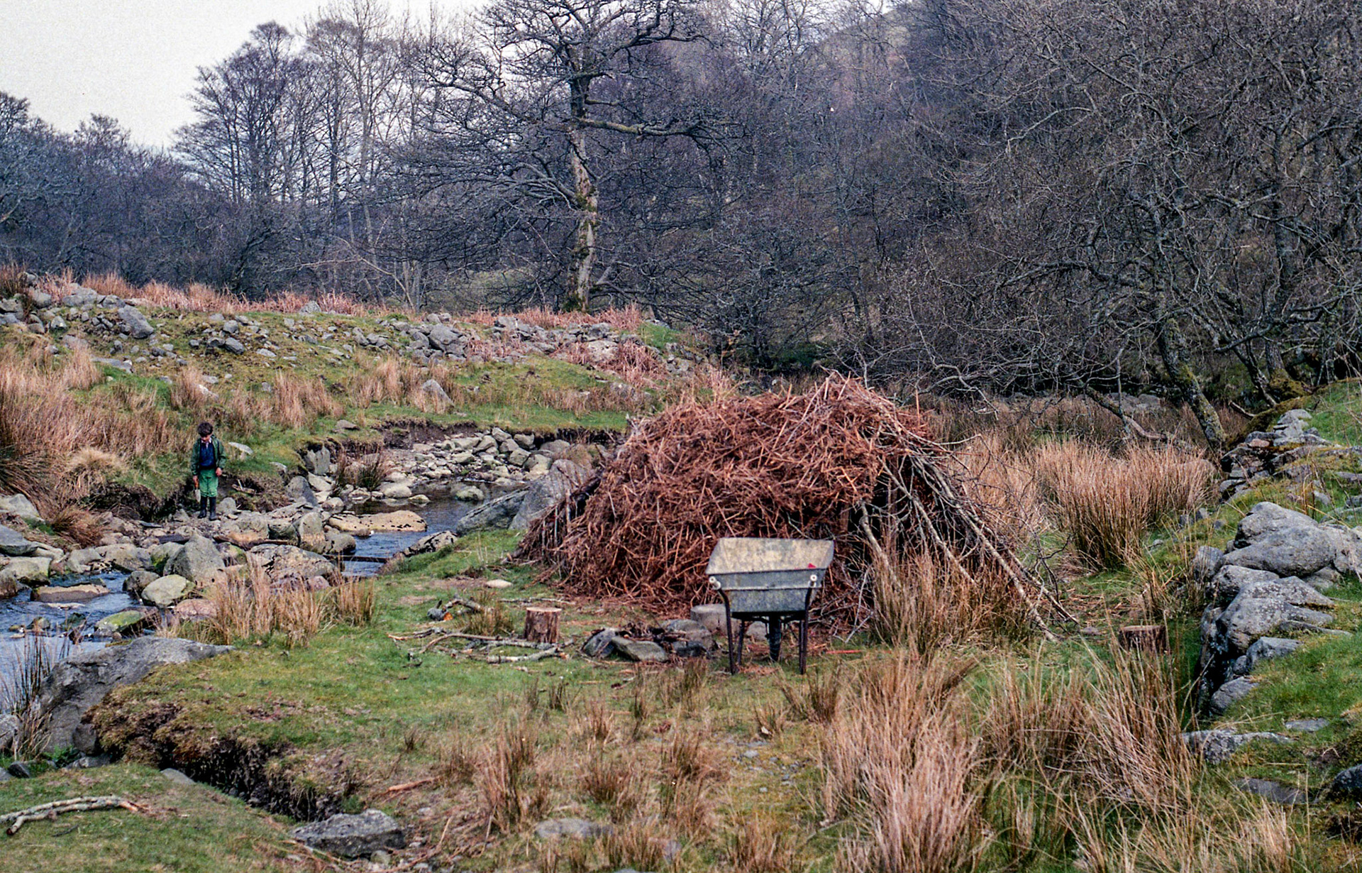 Stuart playing in the river