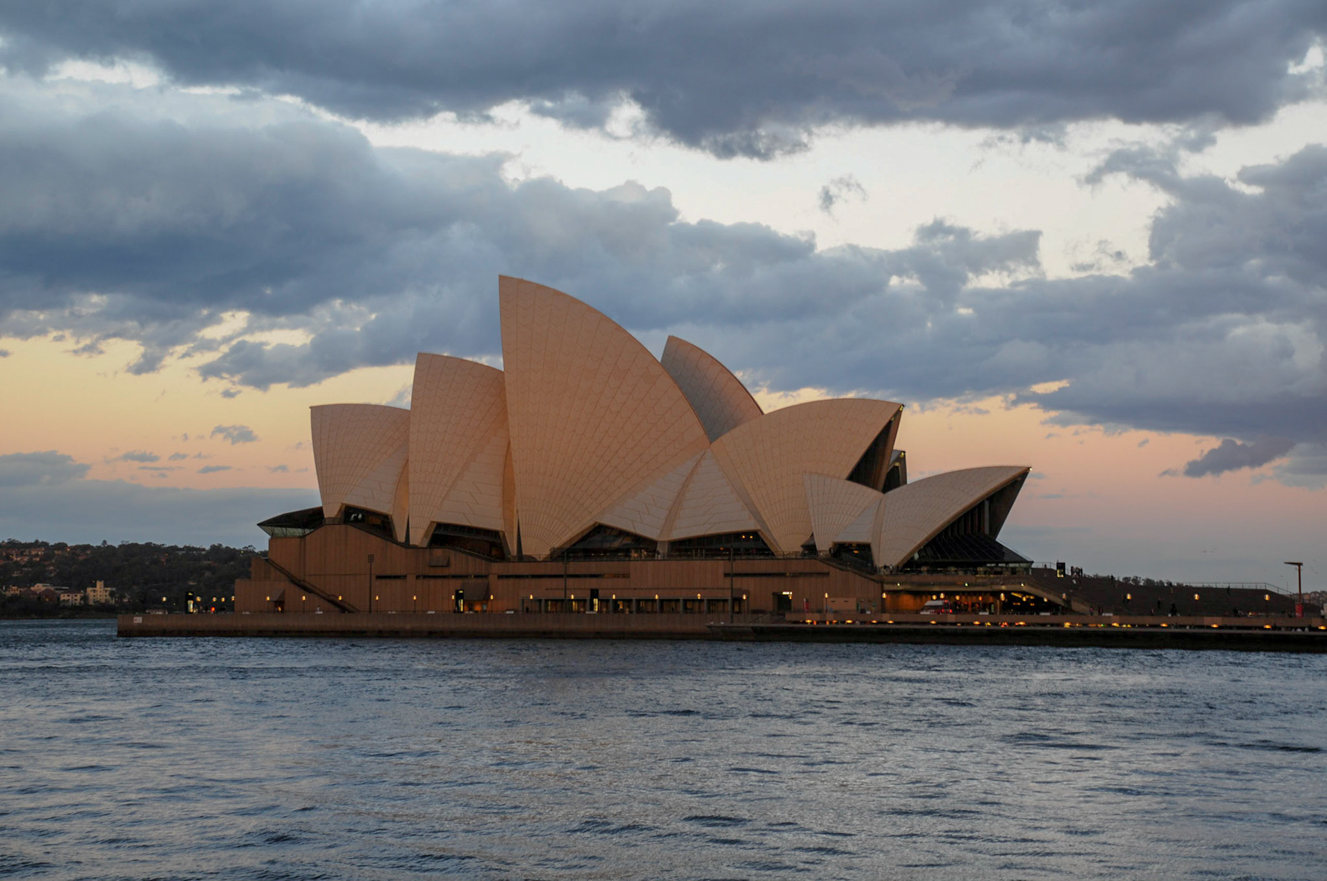 Cocktails whilst watching the sun set on the Opera house