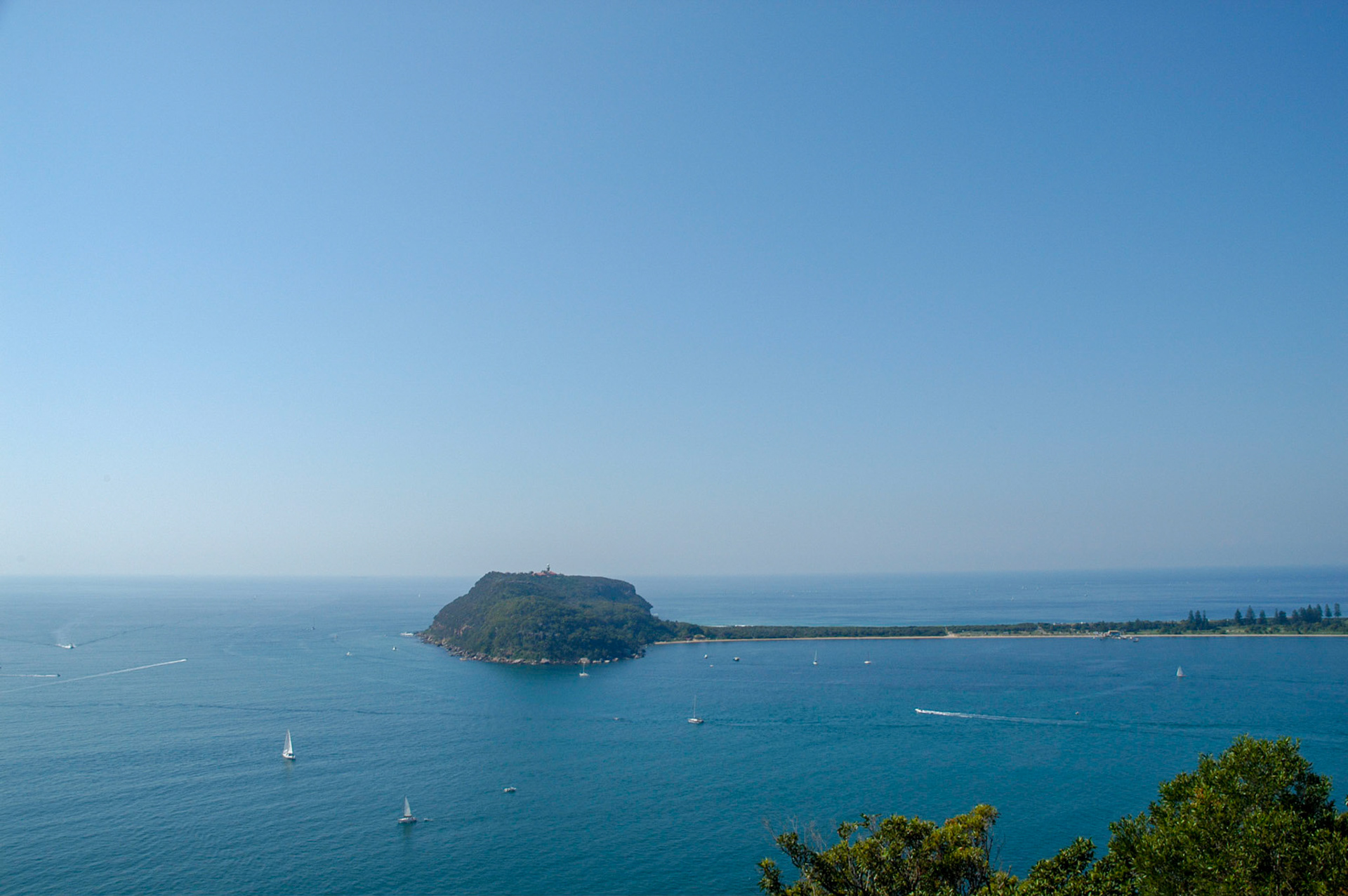 Looking across to Palm Beach