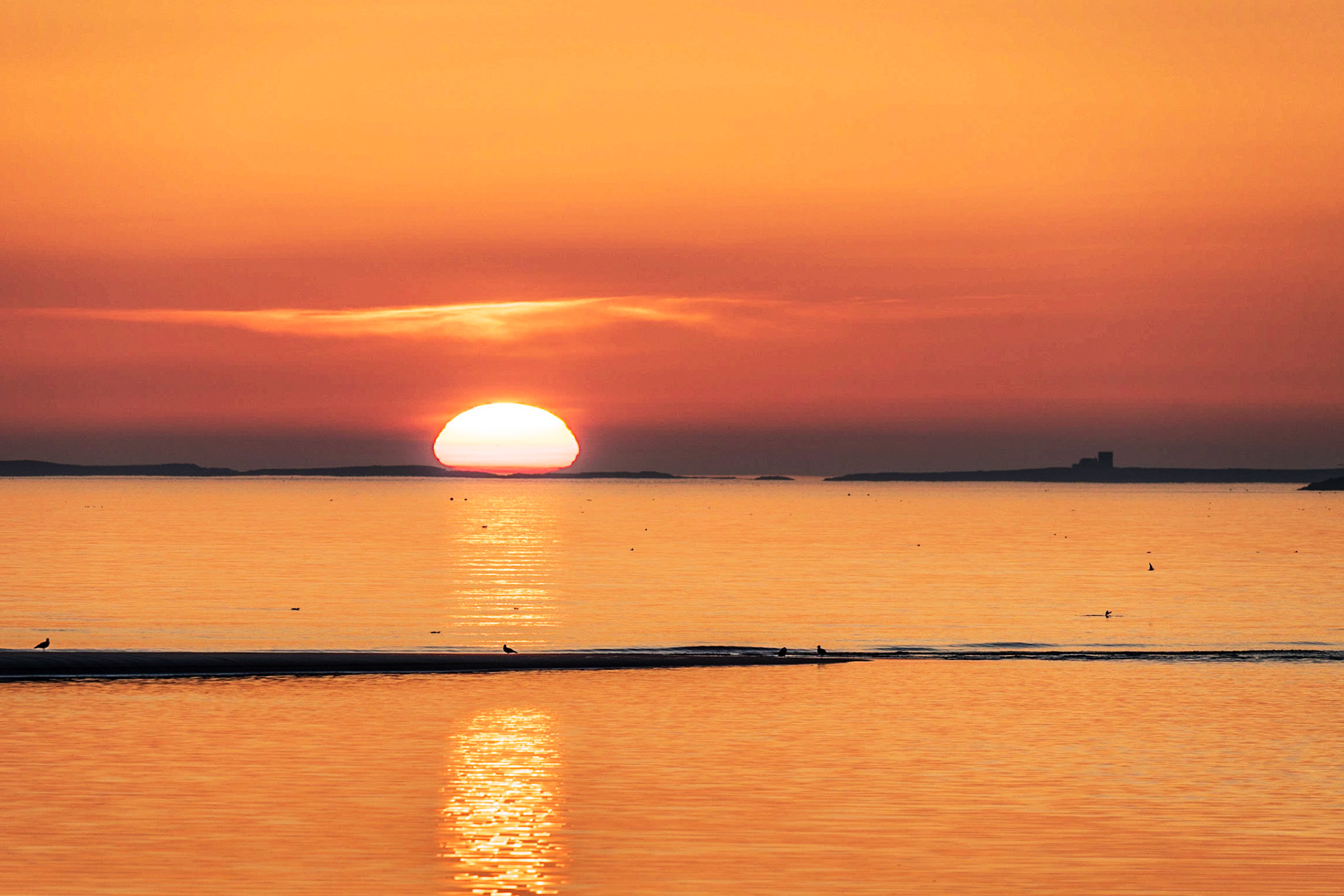 Sunrise over the Farne Islands