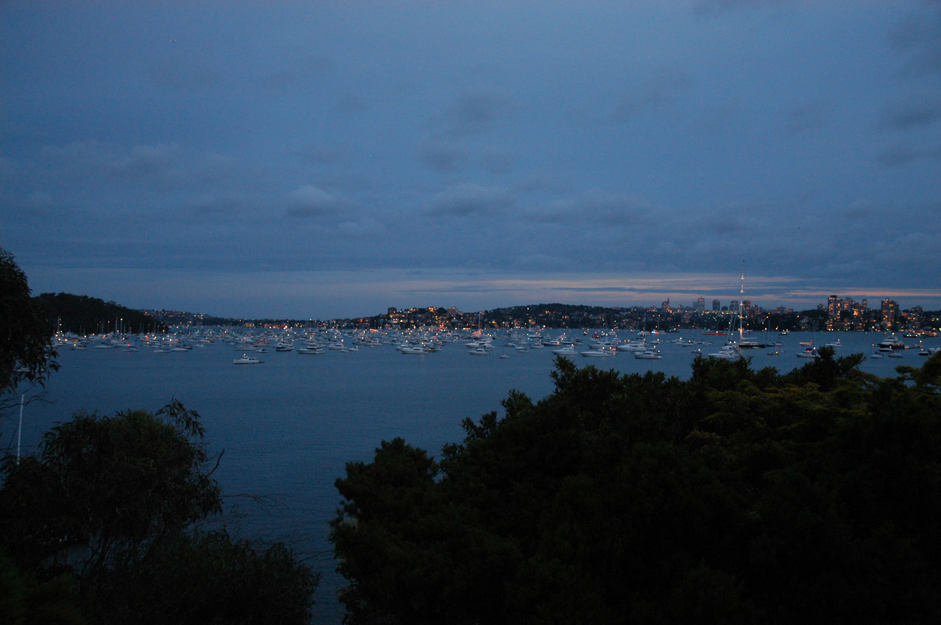 Boats gathering for the fireworks
