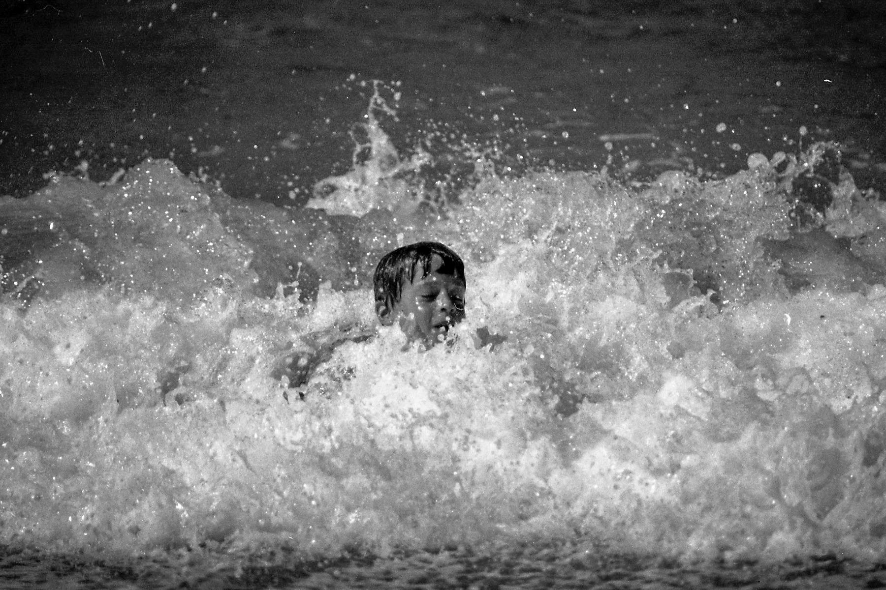 Stuart in the Corsican surf