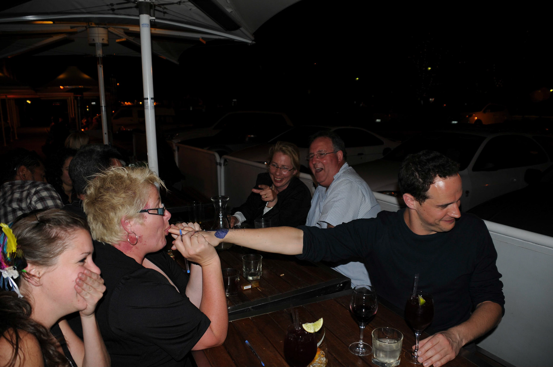 A drink or two at our local...