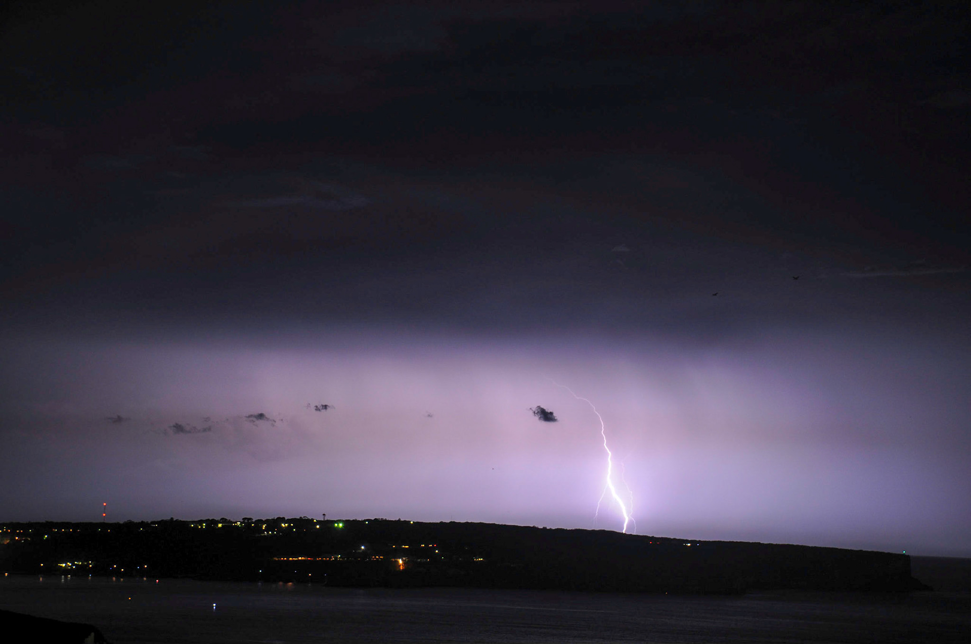 Storm over Manly in the evening