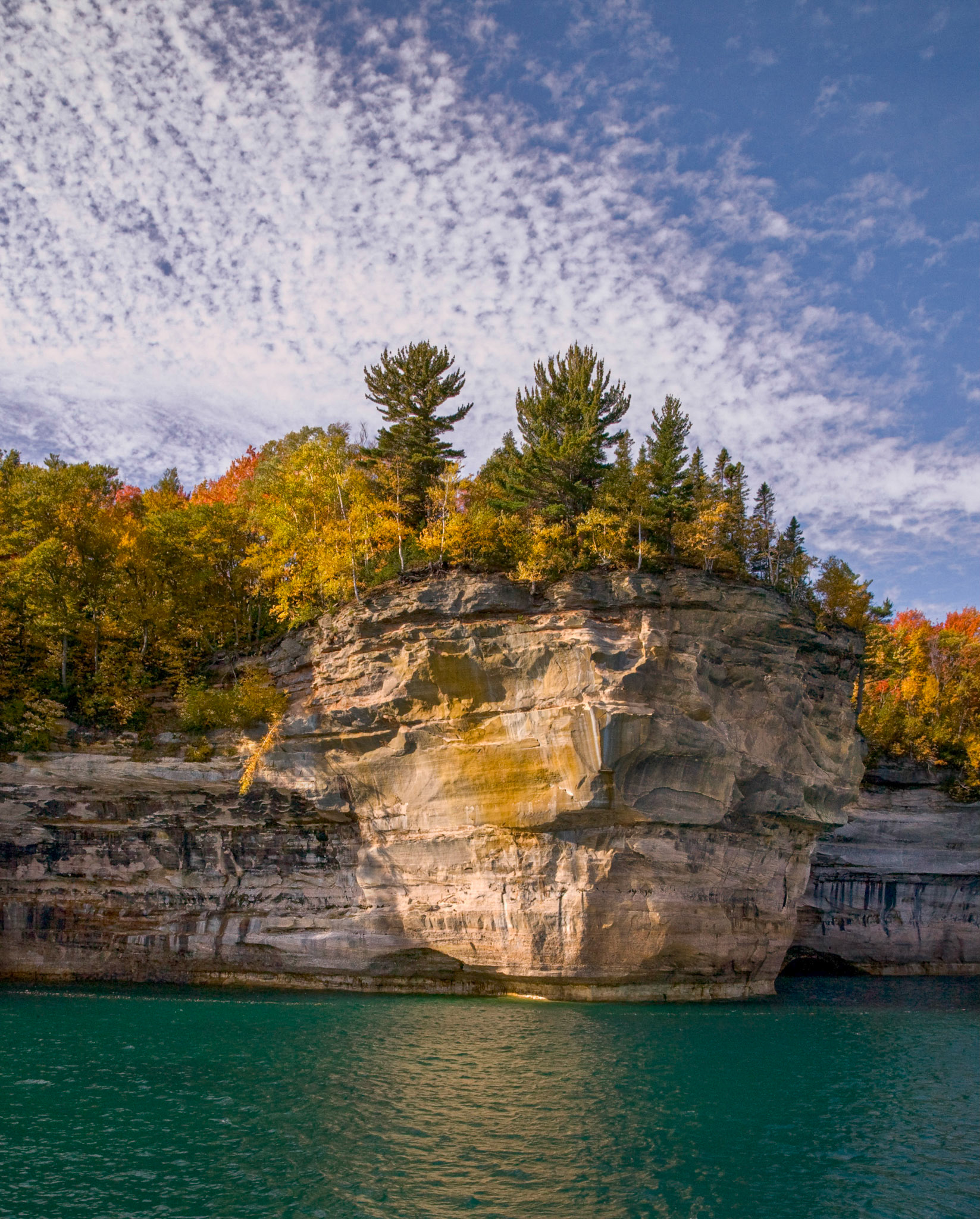 Indian Head Rock, Lake Superior, Pictured Rockss National Lakeshore, Munising, 2008, 31"H x 27"W, Framed.