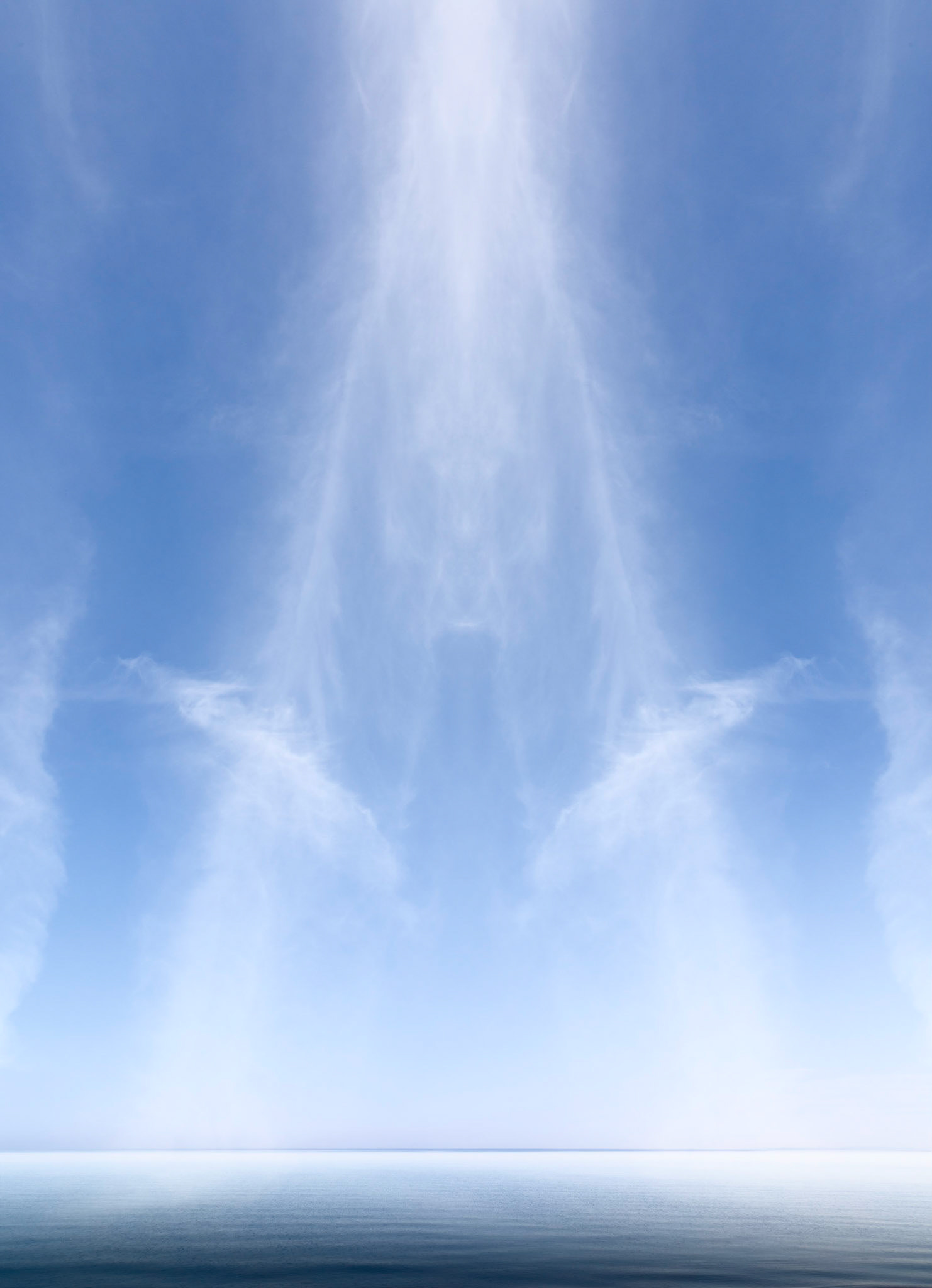 Transcendence II, Lake Superior and Sky with Clouds from Big Bend National Park, Texas, 2013. Full Gallery Edition: 38"H x 29"W; Main Edition: 26"H x 19"W, Framed.