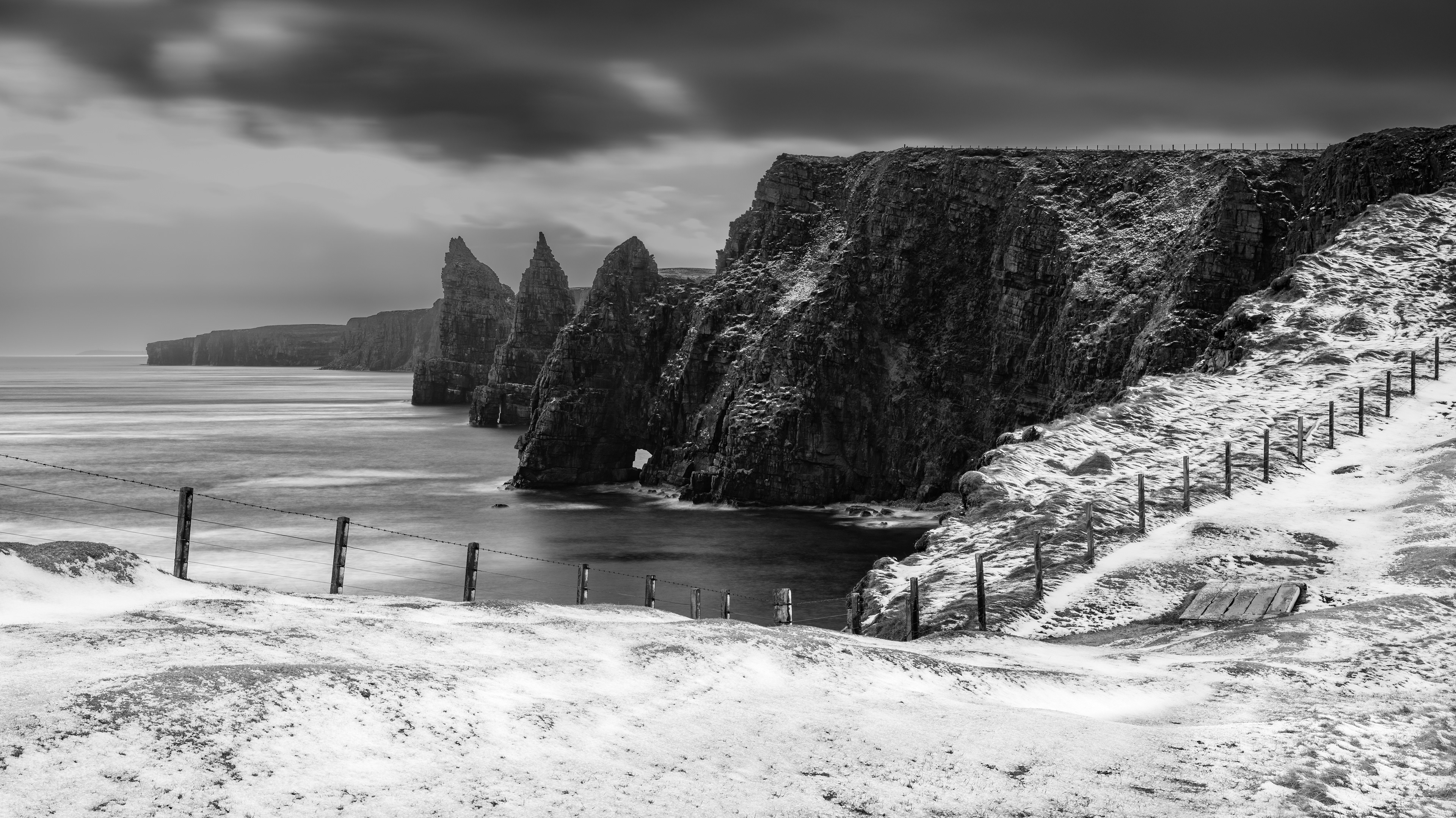 Week 5. It's not often snow lies at the stacks so I had to capture something.