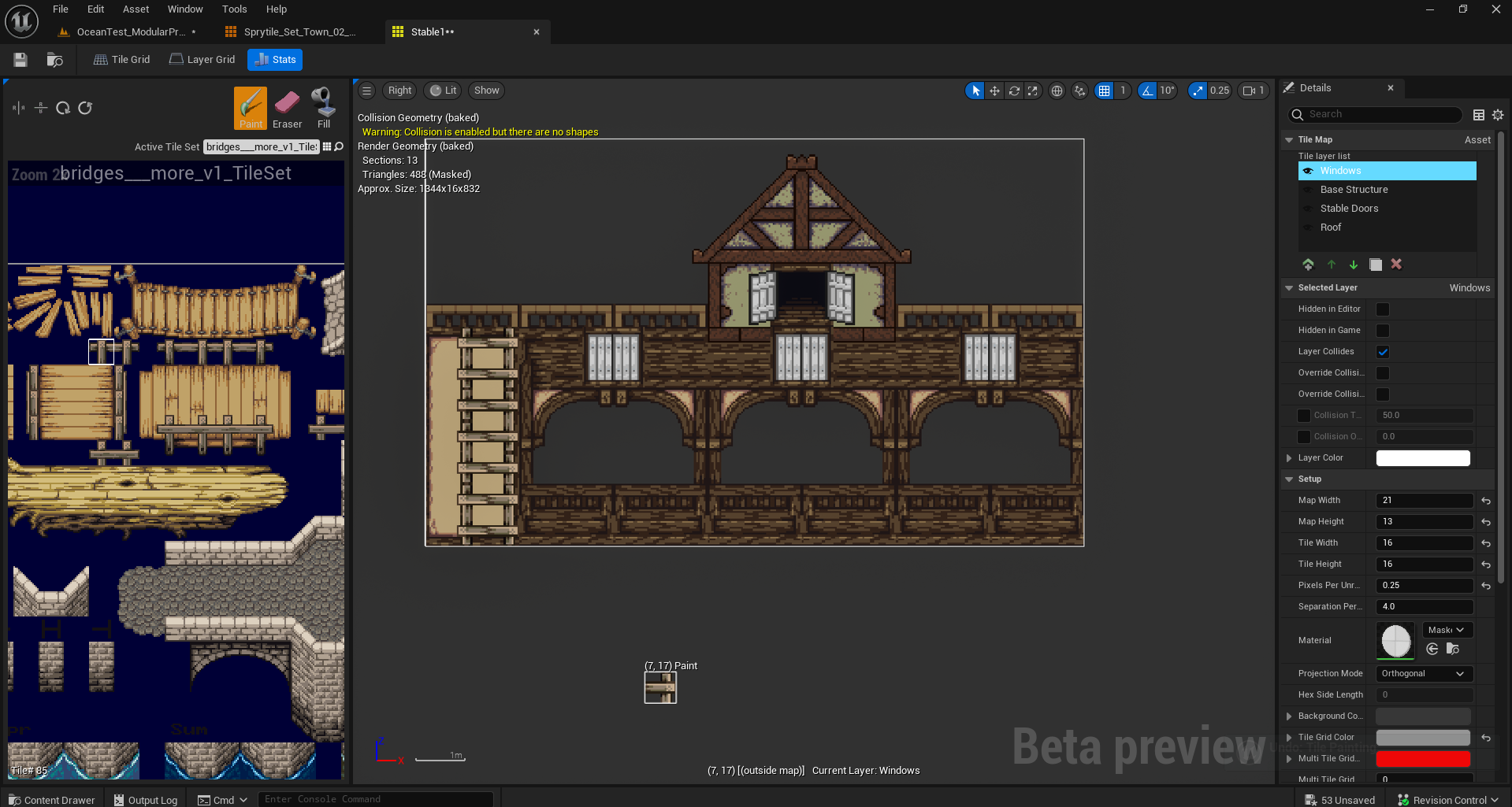 Creating a unique barn front from tilesheet