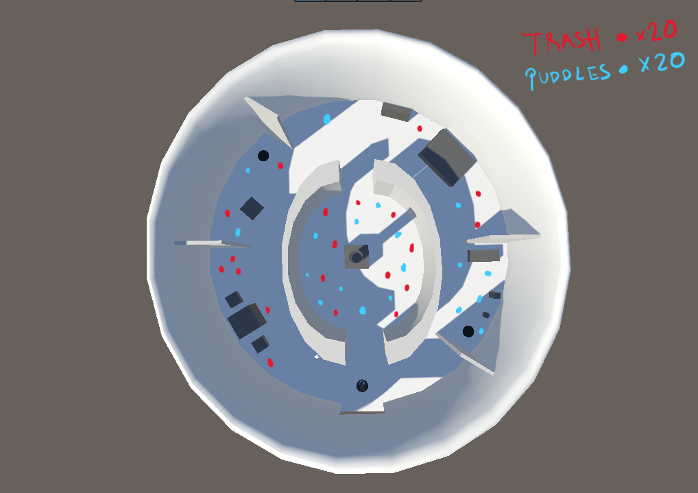 Level Design of Igloo Muliplayer Level, Trash & Puddle Placements