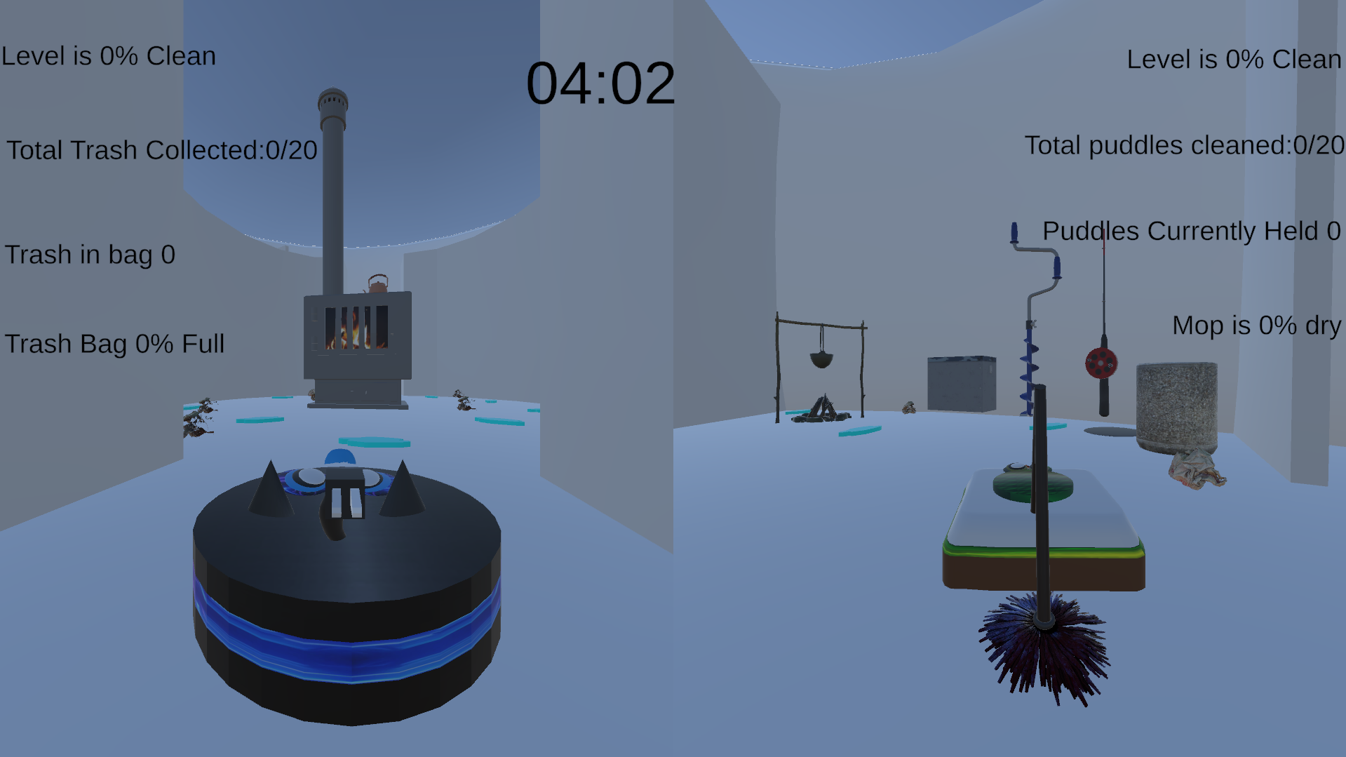 Igloo Multiplayer Level, Split-Screen Gameplay and HUD