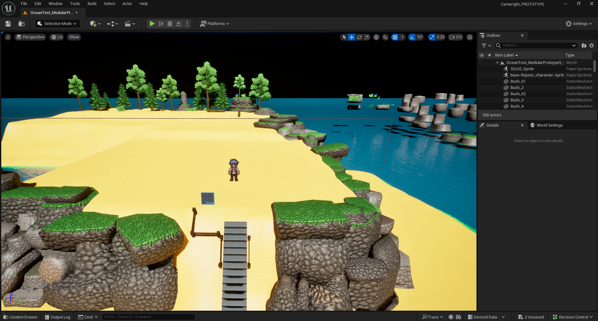 Main character (Raynor) 2D sprite implemented in engine