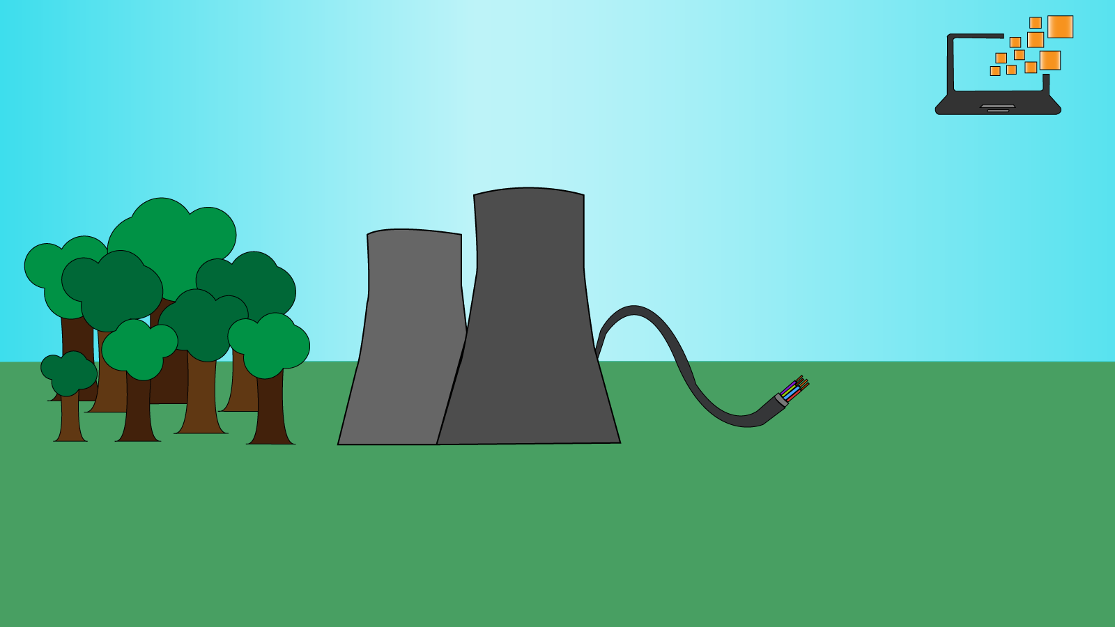 The Finalized background for the game, utilizing a 2/3rd, 1/3rd design methodology
