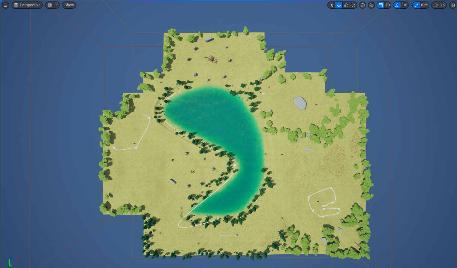 Bird's Eye View of Overall Level Design