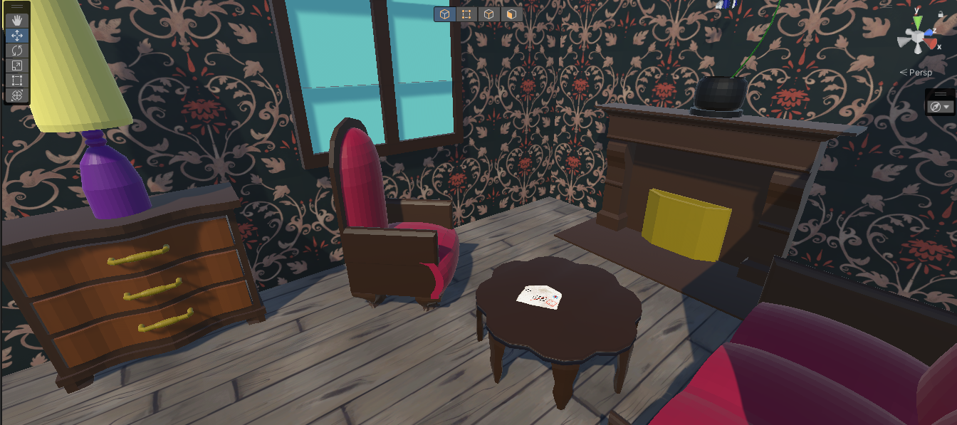 Placement of Family Room furniture with temporary hold colors