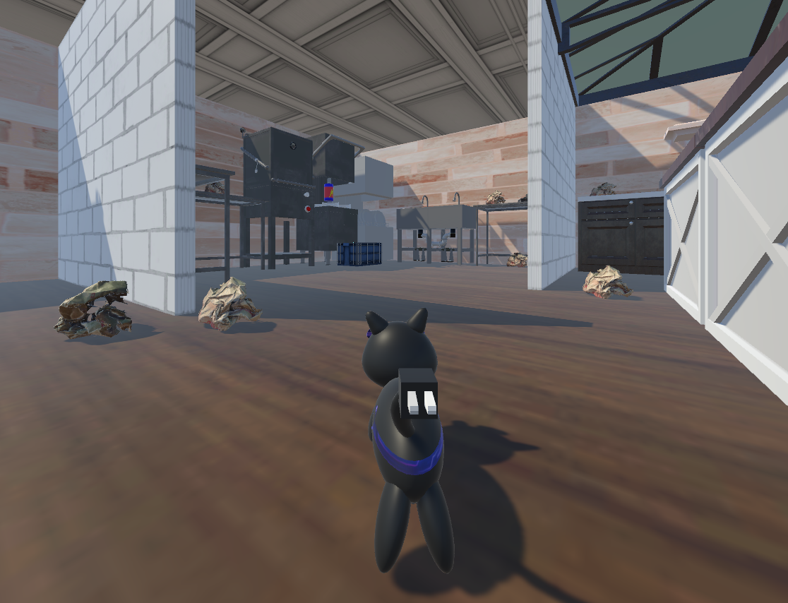 Fancy Kitchen Level (Dishwasher Area), Player as Mech. Cat