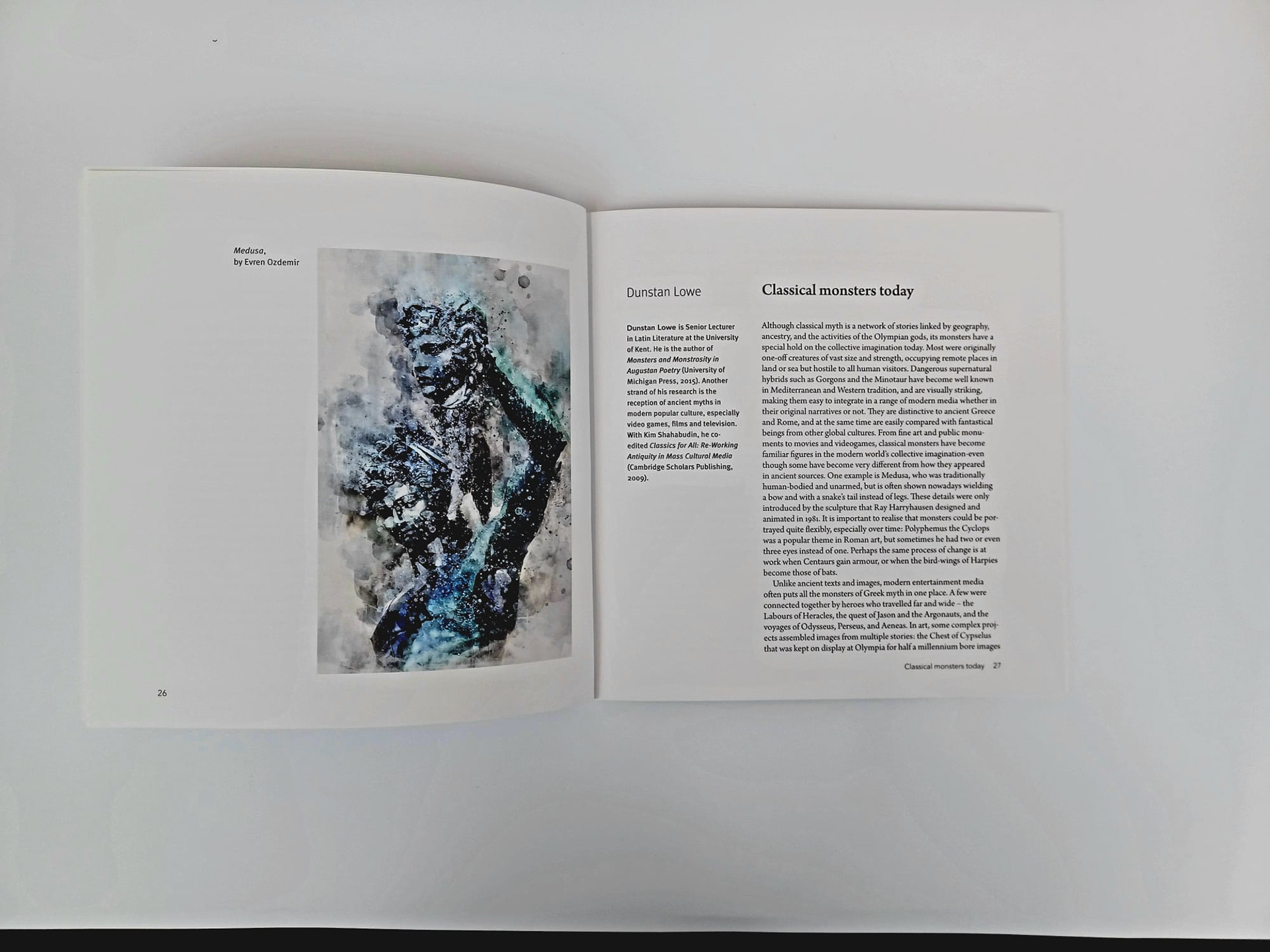 Inside page of In the Company of Monsters showing the essay section
