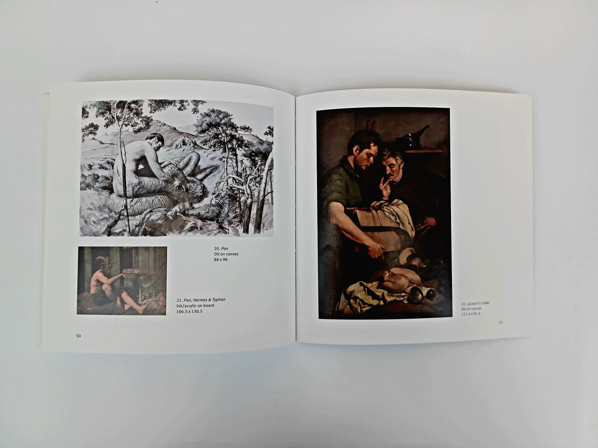 Inside page of In the Company of Monsters showing the catalogue section