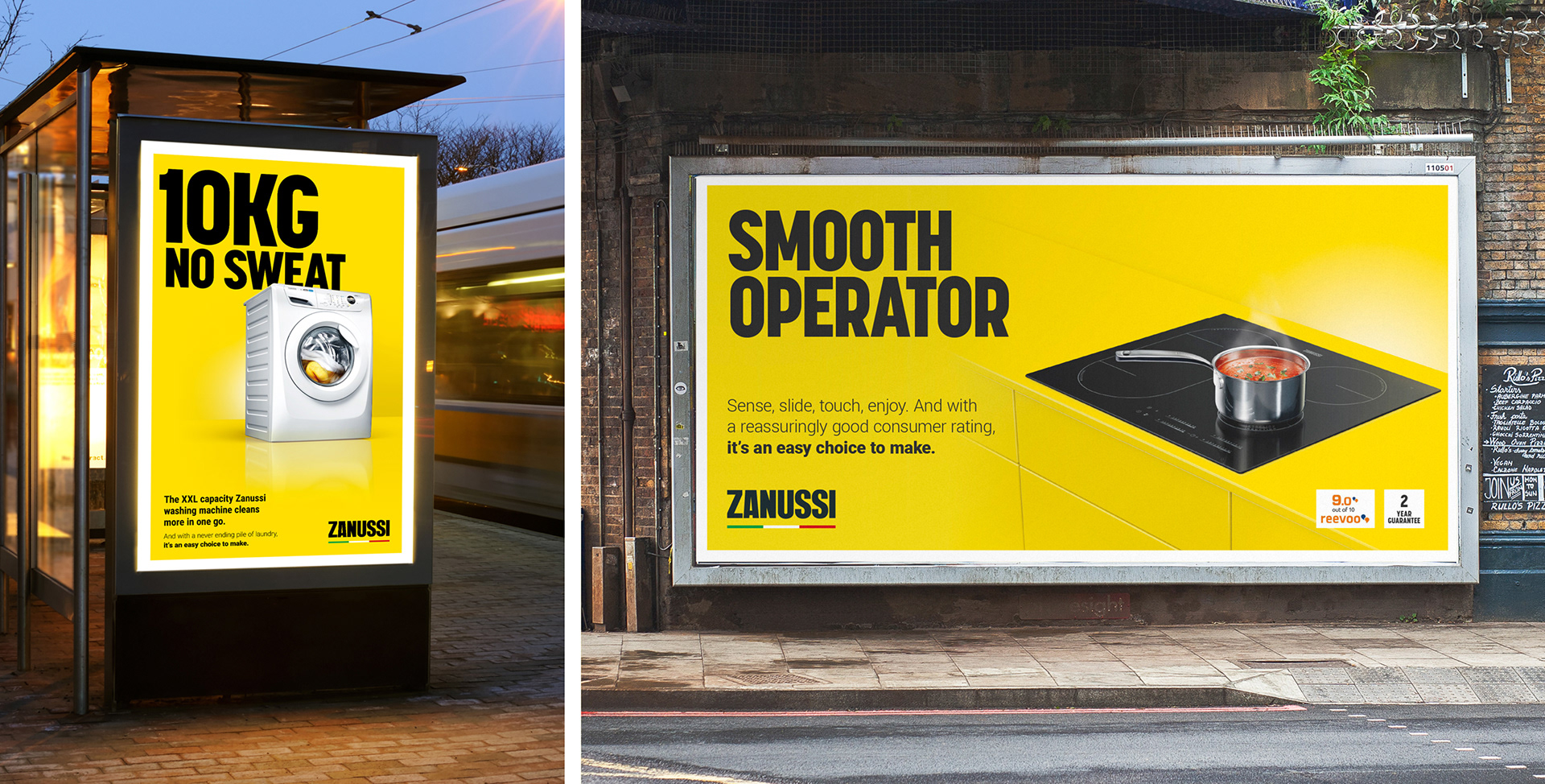 Zanussi out of home advertising campaign