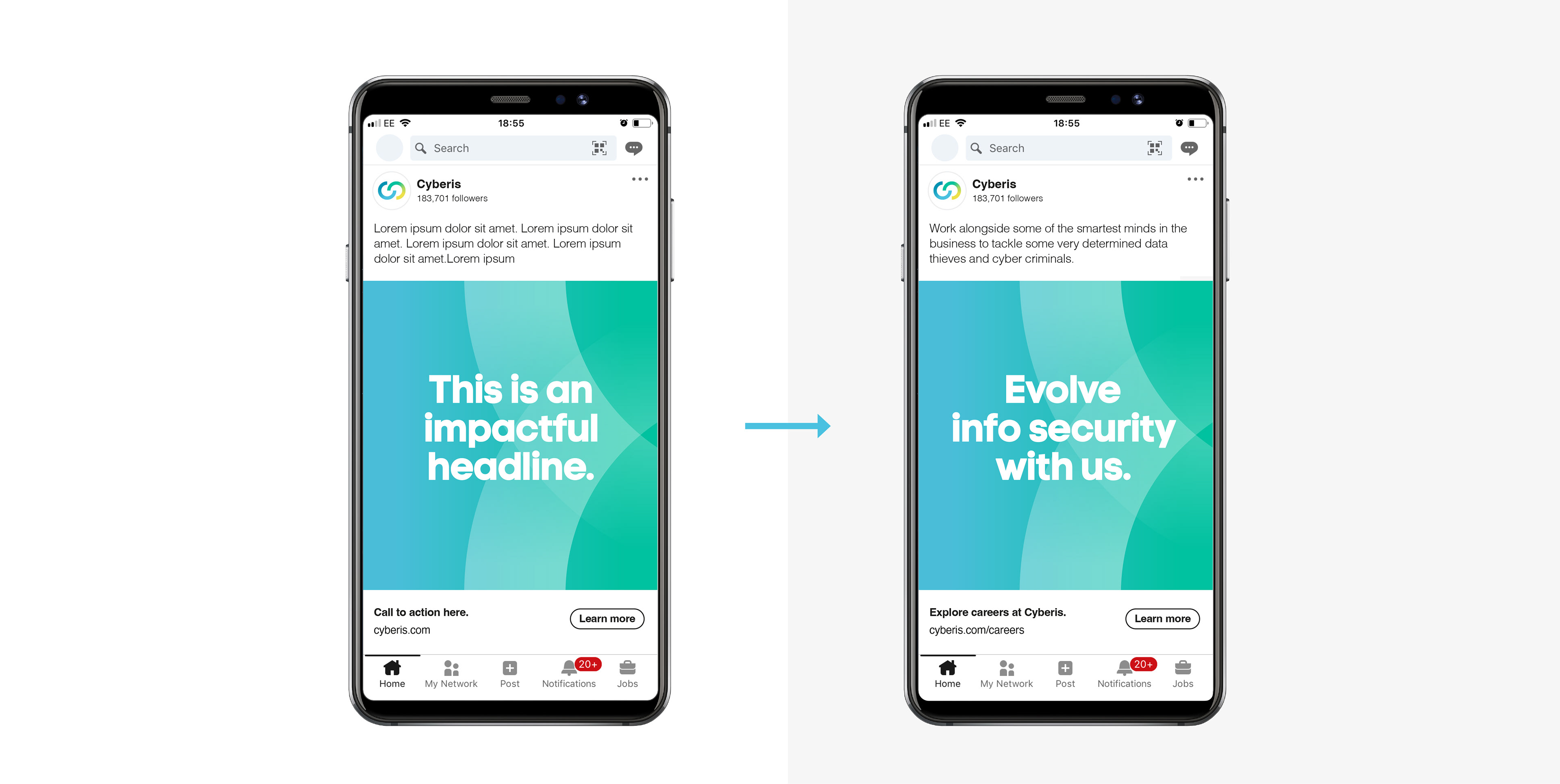 Cyberis social media styling