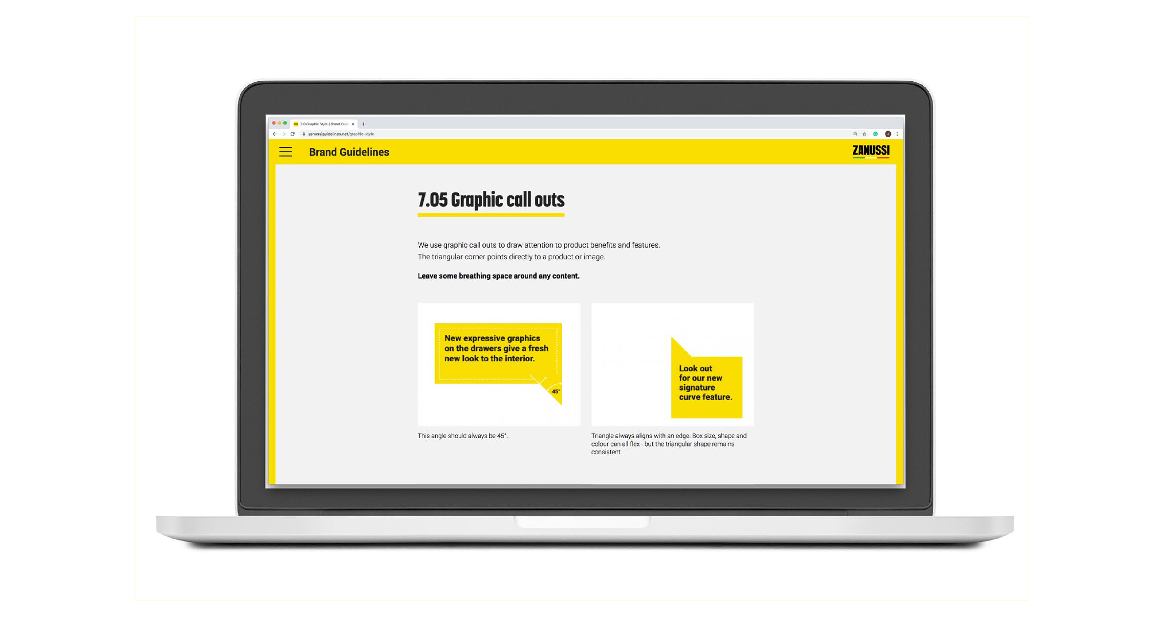 Zanussi brand guidelines